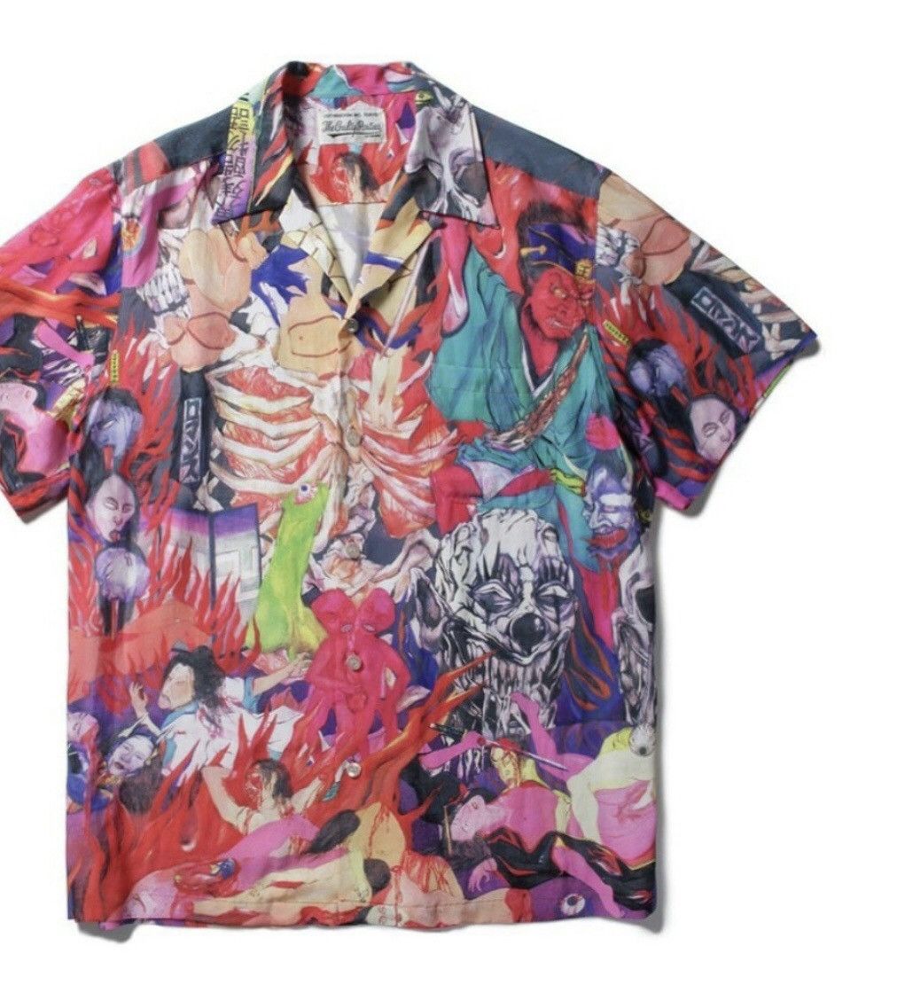 Wacko Maria Wacko maria 19ss Hell Painting Hawaiian Shirt | Grailed