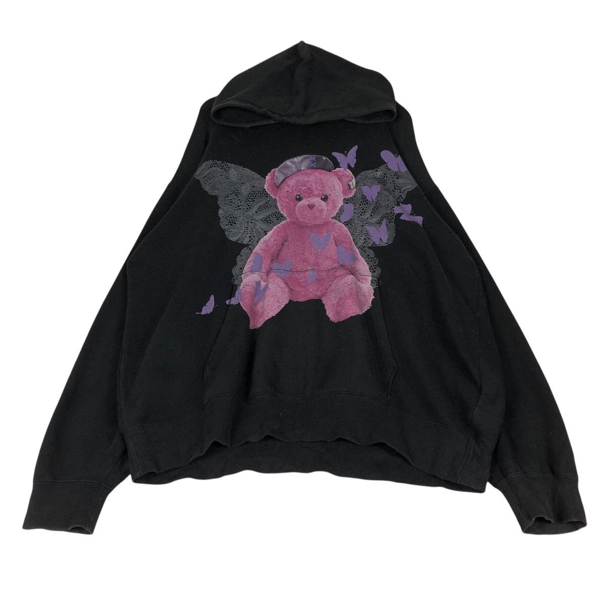 Japanese Brand WRouge Gothic Pink Bear Hoodie — Y2K Dark Fairycore Size US M / EU 48-50 / 2 - 3 Thumbnail