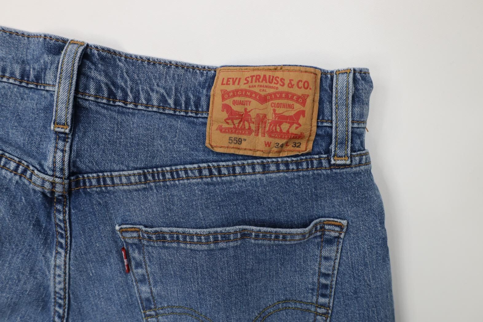 Levi's Vintage Y2K Levis 559 Stretch Relaxed Straight Leg Jeans Size US 34 / EU 50 - 14 Thumbnail