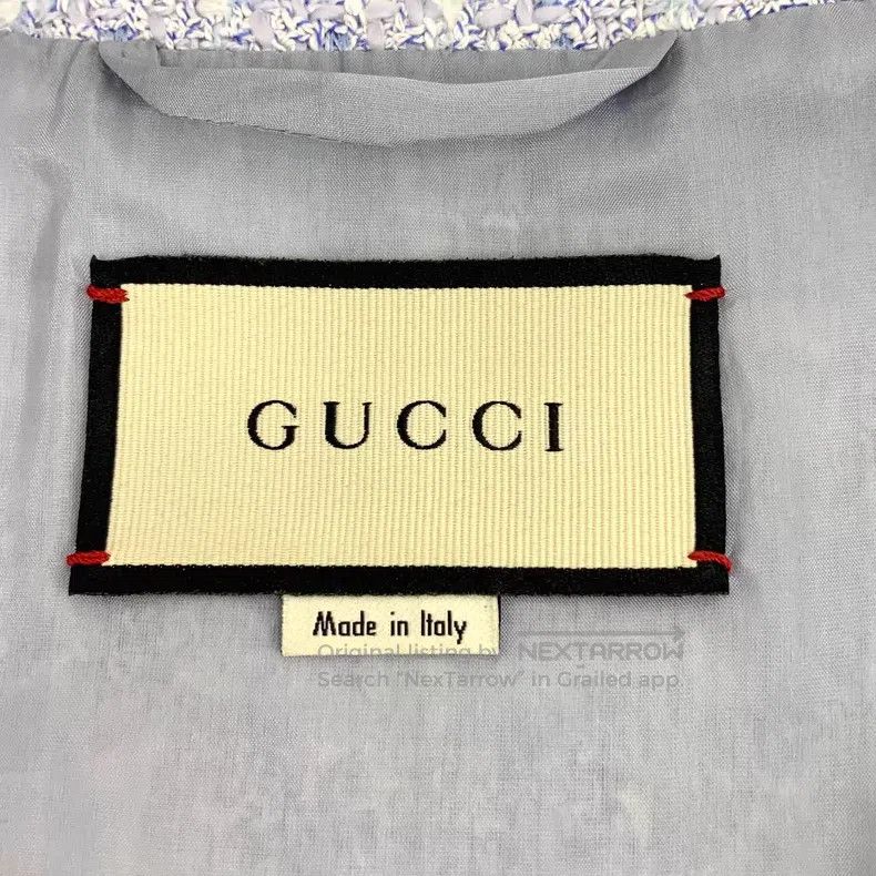 Gucci Gucci Light blue striped trim cotton single-breasted long- Size XS / US 0-2 / IT 36-38 - 5 Thumbnail