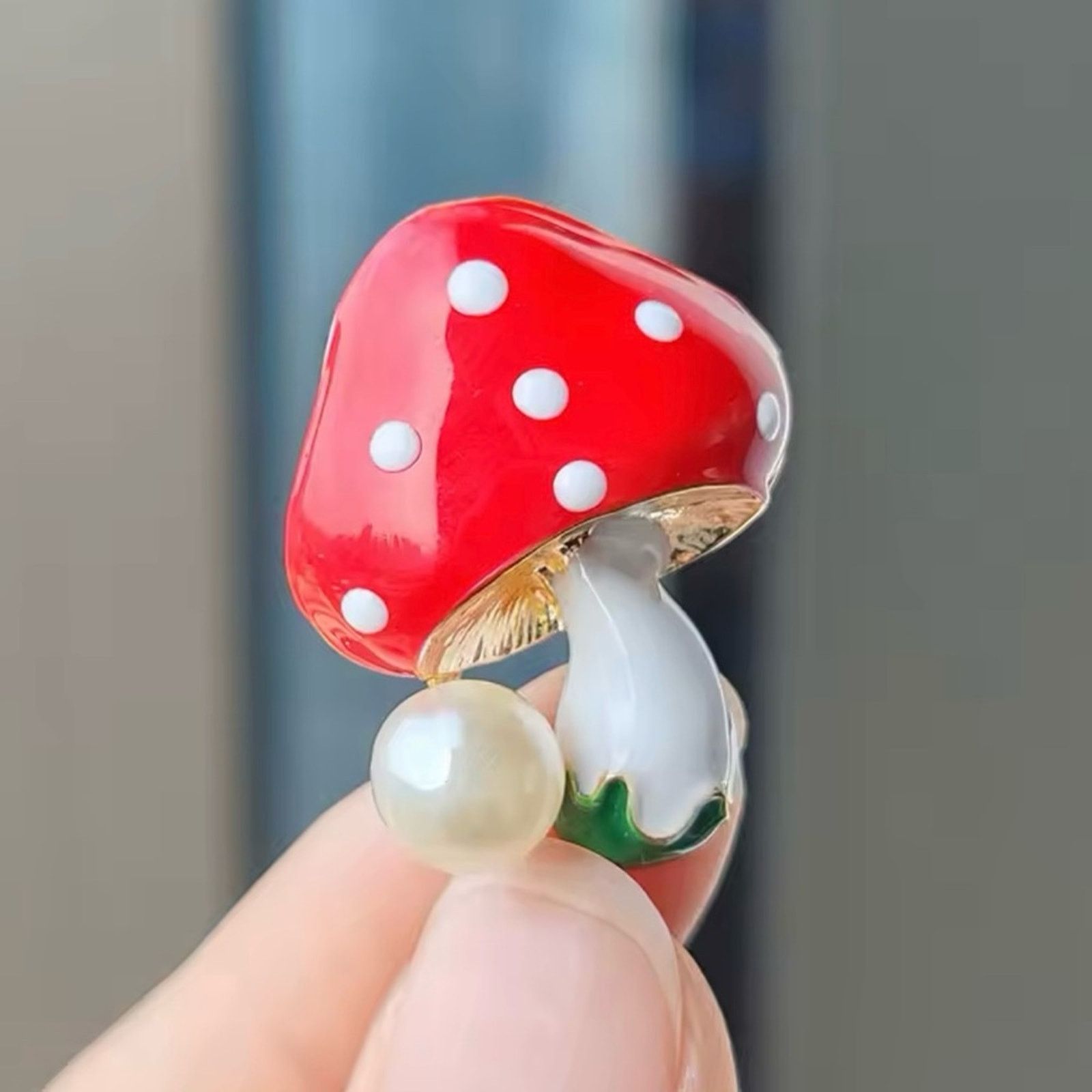 Other Pearl Mushroom Brooches Pin Size ONE SIZE - 1 Thumbnail