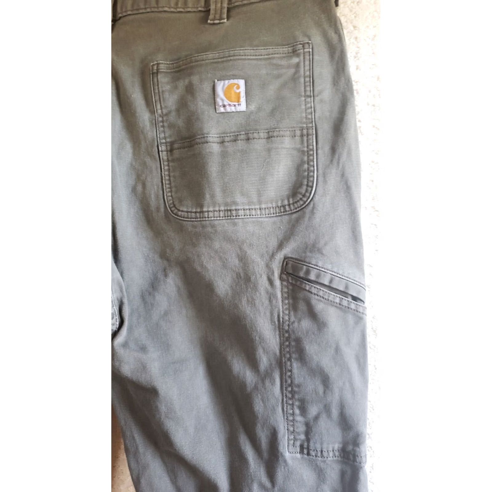 Carhartt Carhartt Dungaree Fit Men’s Size 38 x 28 Green Work Carpenter Pants Size US 38 / EU 54 - 7 Thumbnail