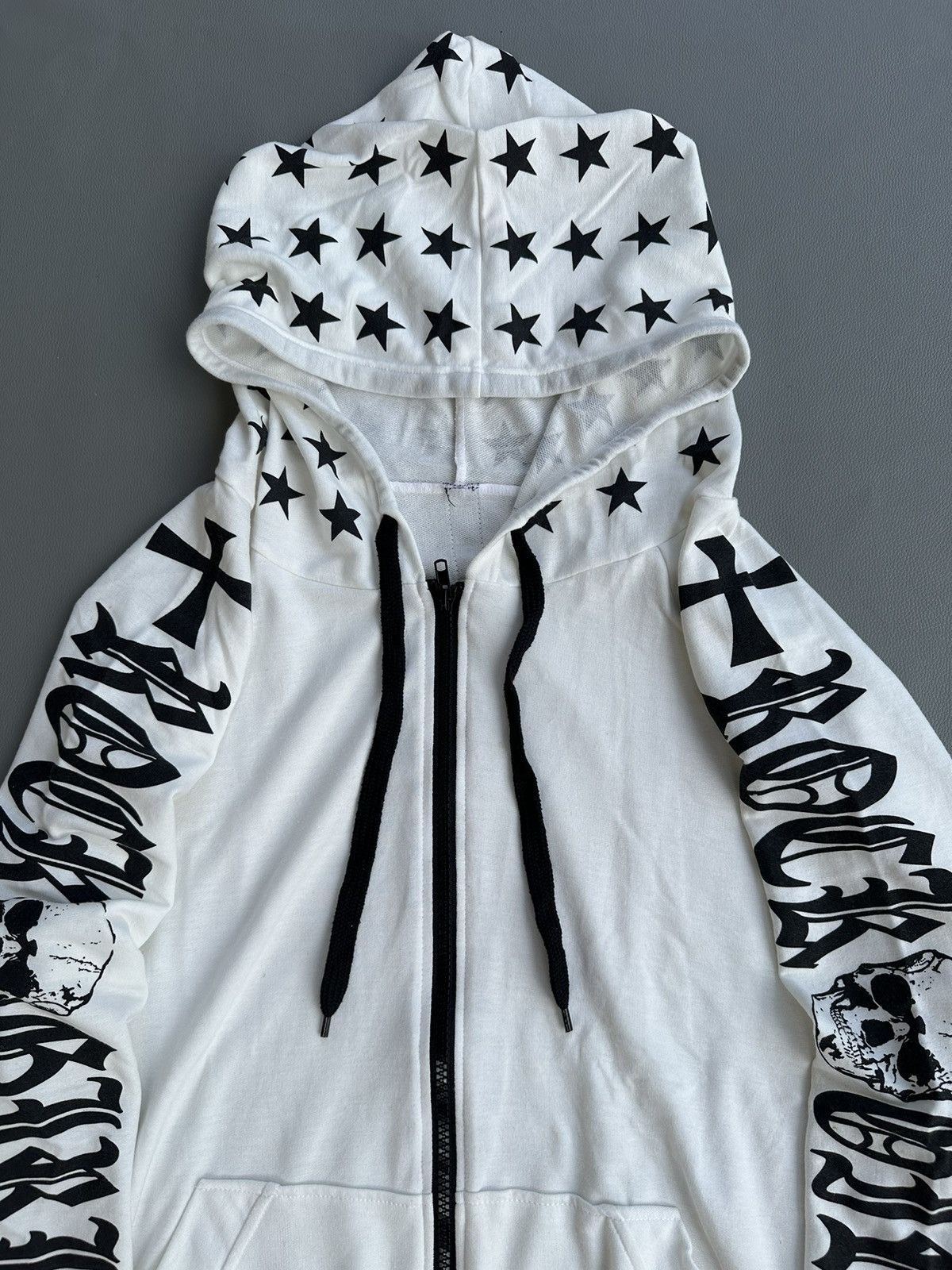 20471120 JAPANESE ROCK GIRL SKULL ZIP HOOODIE IFSIXWASNINE LGB STYLE Size L / US 10 / IT 46 - 3 Thumbnail