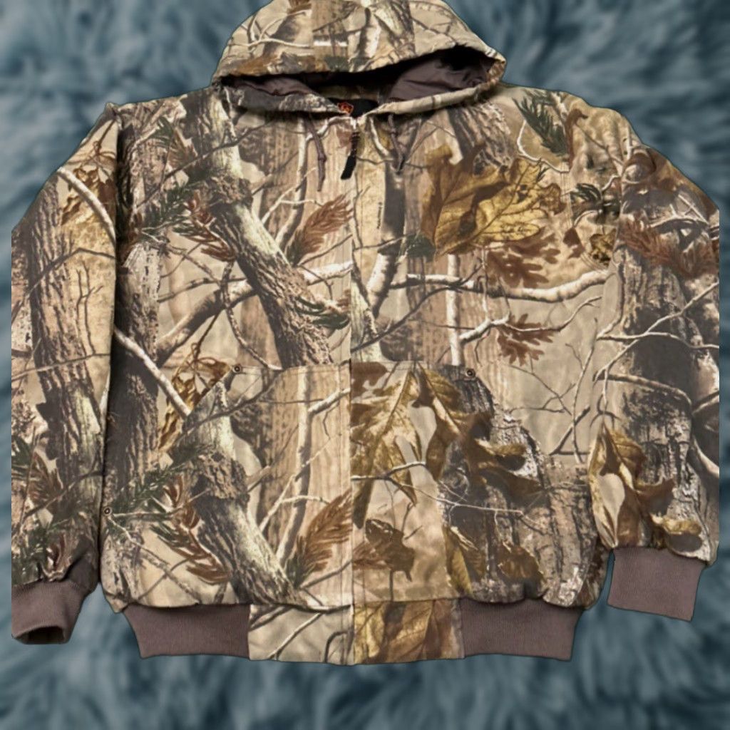 Realtree VINTAGE 90s Y2K Realtree Hunter Work Wear Detroit Hoodie Jacket Canvas Mens Sz S Size US S / EU 44-46 / 1 - 1 Thumbnail