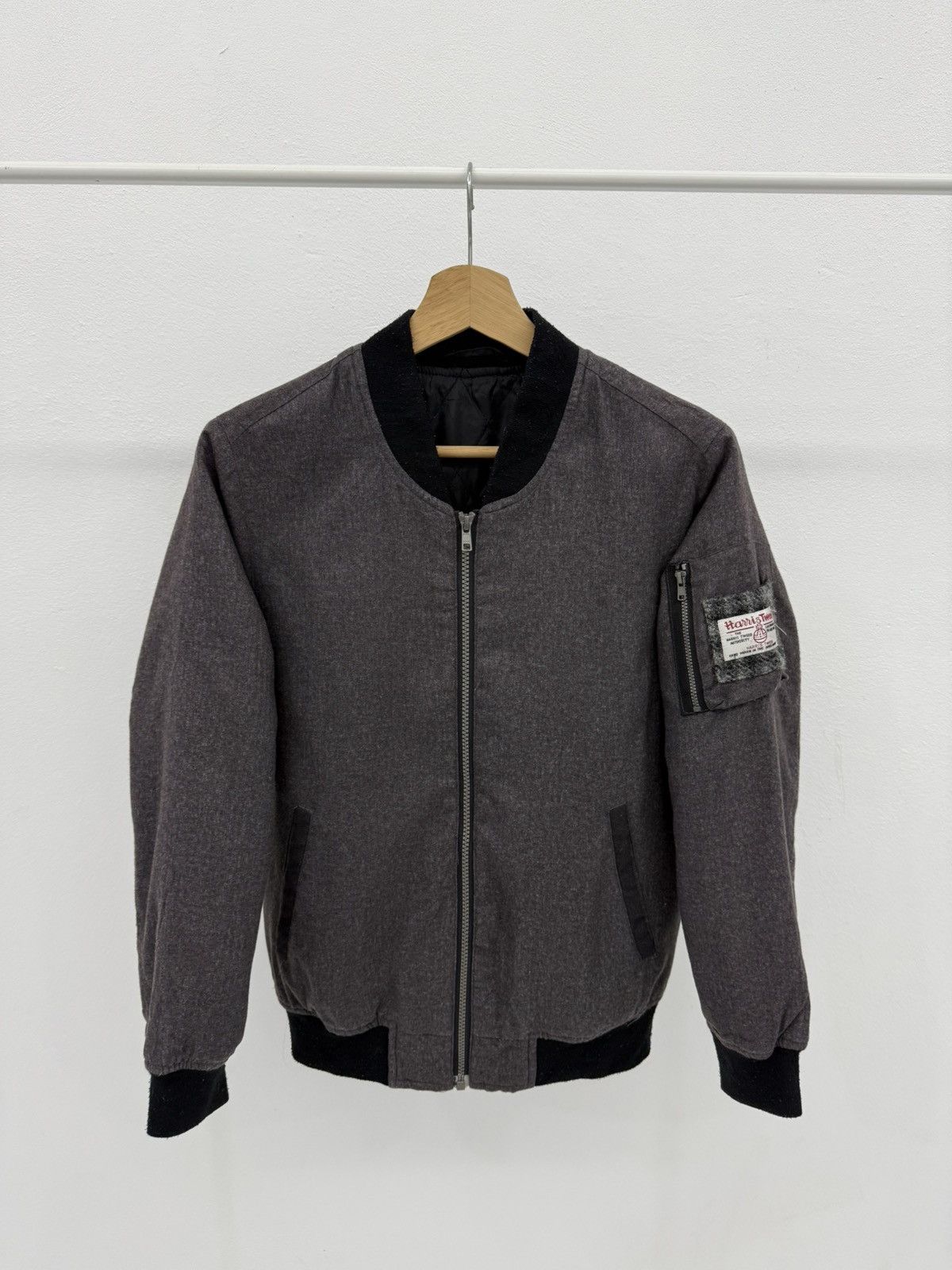 Harris Tweed Harris Tweed Quilted Bomber Jacket Size US XS / EU 42 / 0 - 1 Thumbnail
