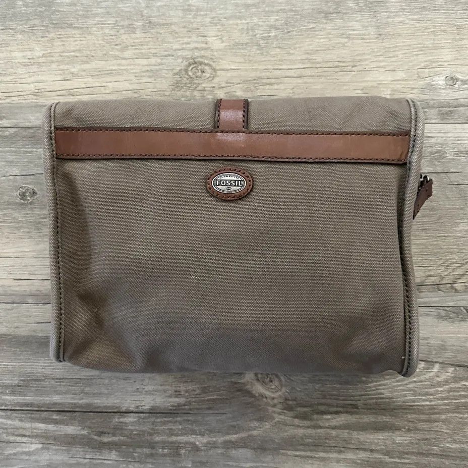 Fossil Vintage Fossil Canvas Messenger Toiletry Canvas Bag Size ONE SIZE - 3 Thumbnail