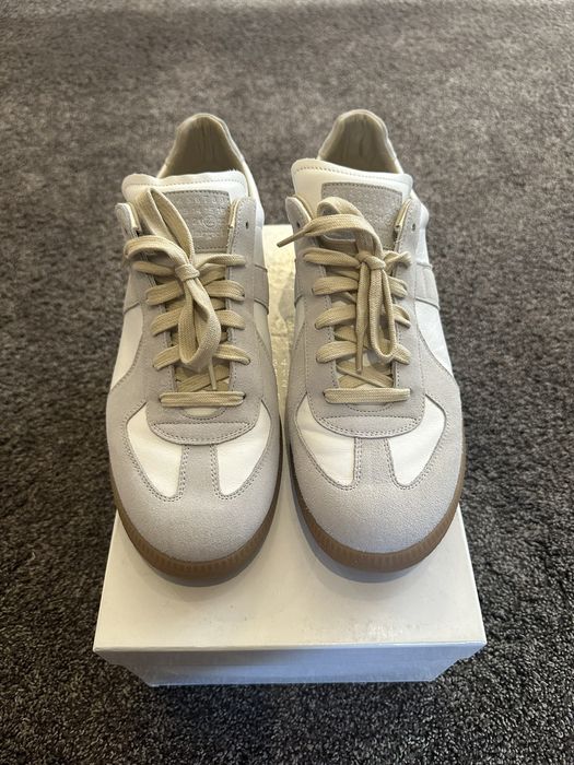 Maison Margiela Replica GAT &ndash; Scarpe Sneaker Vernice Splatter, Taglia UK 12 / EU 46
