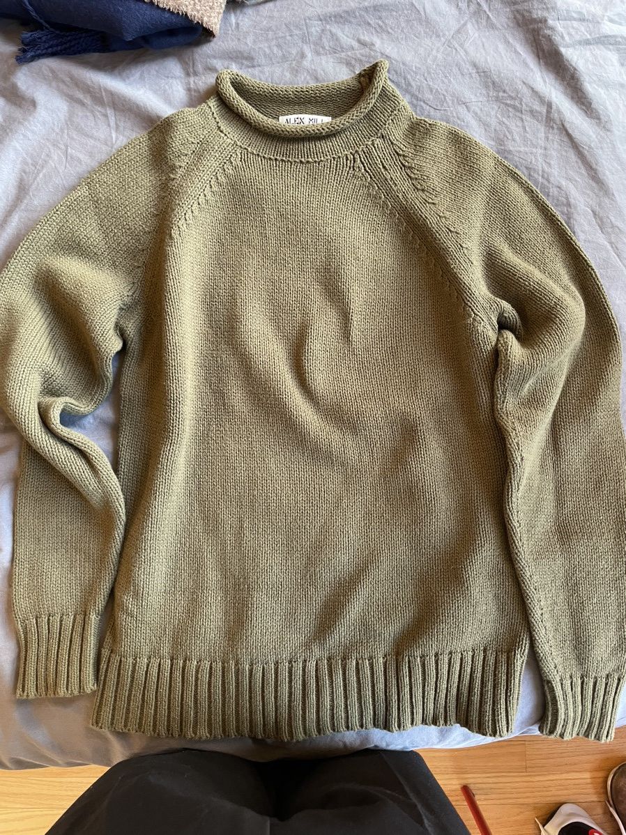 Alex Mill Forrest Green Rollneck cotton sweater - Alex Mill Size US S / EU 44-46 / 1 - 1 Thumbnail