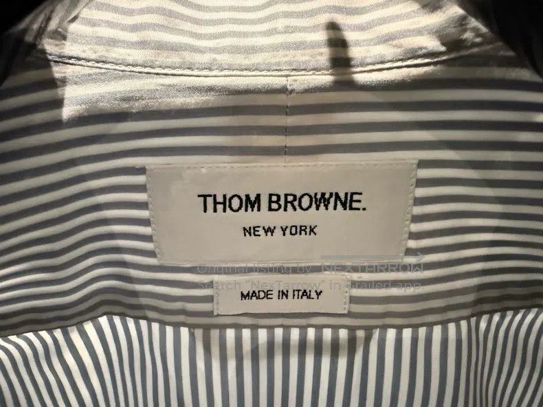 Thom Browne Thom Browne Pale Blue Striped Shirt - Poplin Material, Lig Size S / US 4 / IT 40 - 6 Thumbnail