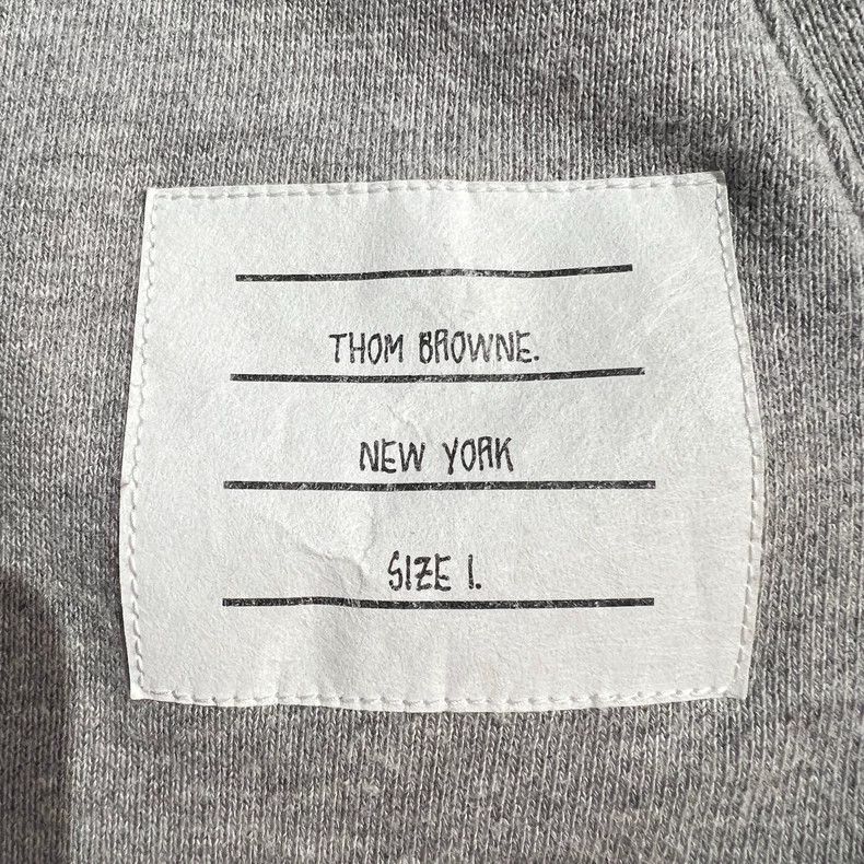 Thom browne Gray four-striped zipper hoodie 2503-Nextarrow