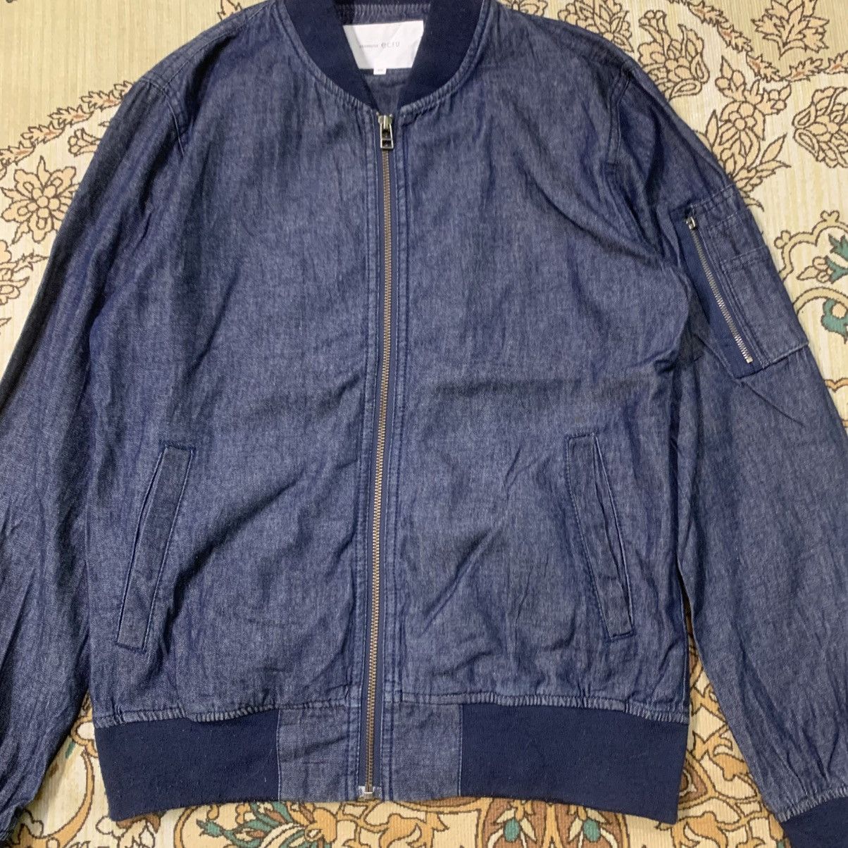 ABAHOUSE ABAHOUSE BOMBER JACKET DENIM Size US M / EU 48-50 / 2 - 2 Thumbnail