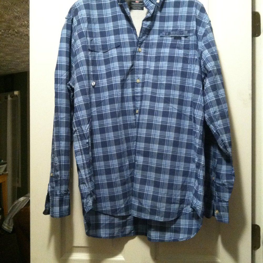 Vineyard Vines VINEYARD VINES MEN'S BLUE 96%NYLON4%POLYESTER CASUAL SHIRT L Size US L / EU 52-54 / 3 - 5 Thumbnail