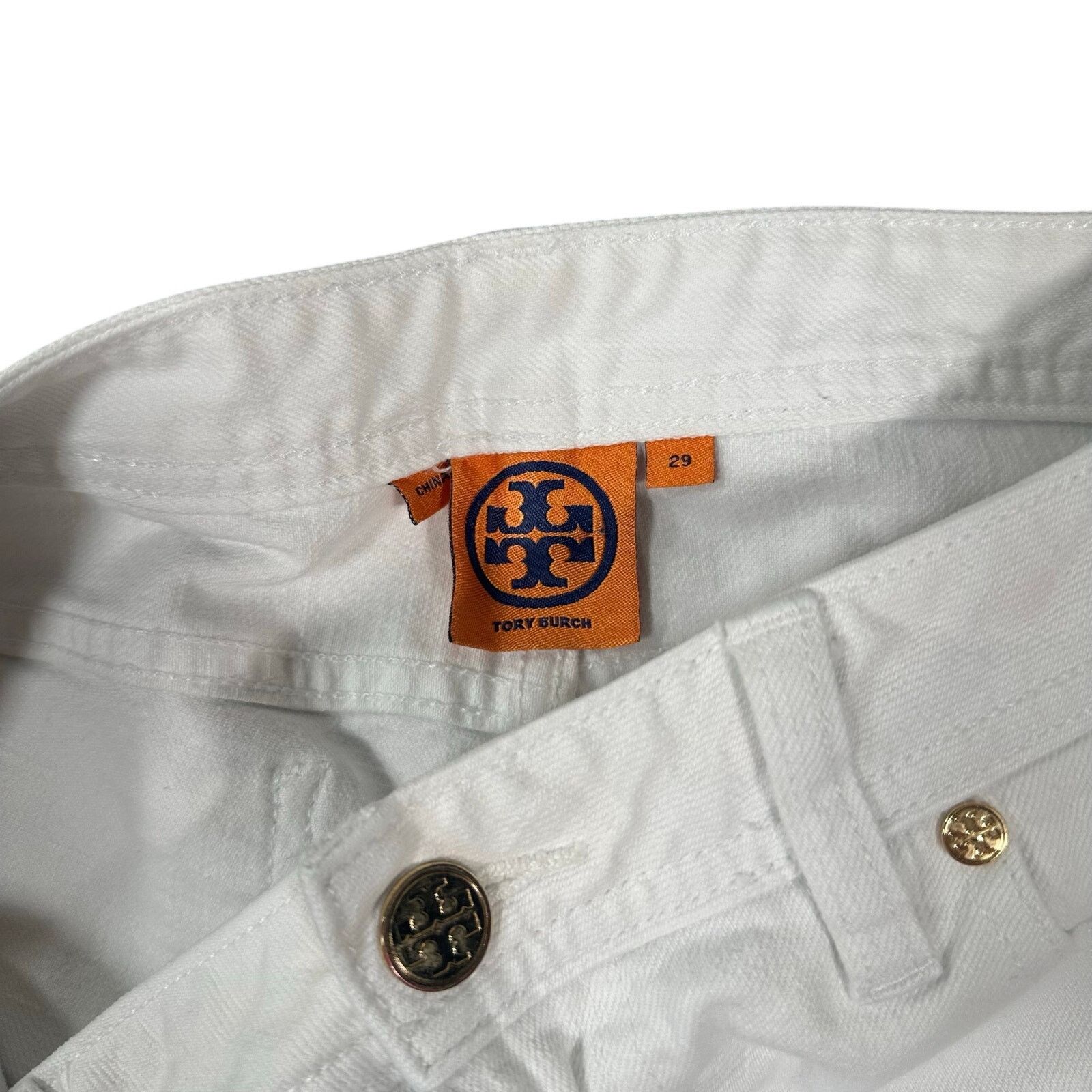 Tory Burch Tory Burch Women's Super Skinny Jeans White Size 29 Size 29" - 5 Thumbnail