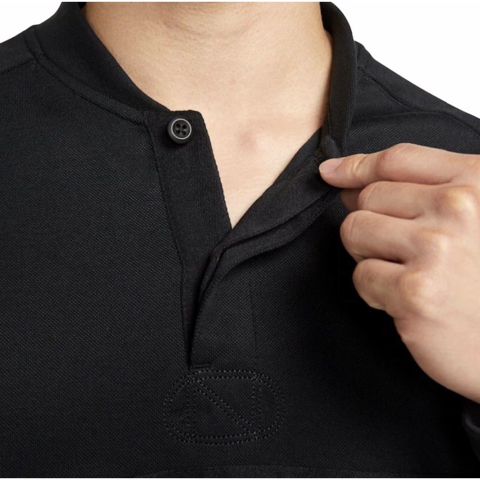 Nike Nike Dri Fit NSW Sportswear Golf Black Henley Long Sleeve Polo Shirt M Mens Size US M / EU 48-50 / 2 - 3 Thumbnail