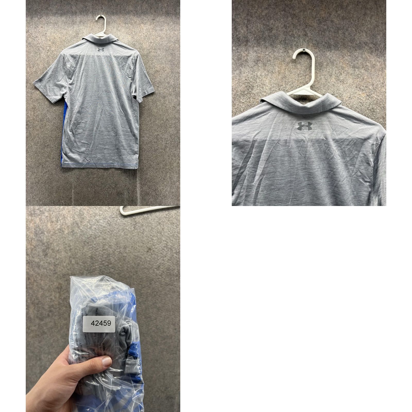 Under Armour Under Armour HeatGear Polo Shirt Mens Small Blue Stripe Golf Performance Size US S / EU 44-46 / 1 - 8 Thumbnail