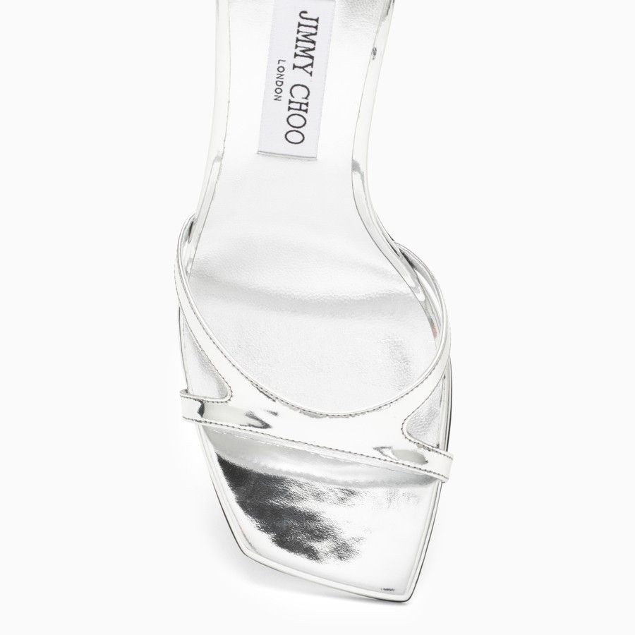 Jimmy Choo o1d2blof0824 Leather Sandals in Silver Size US 8 / IT 38 - 3 Thumbnail