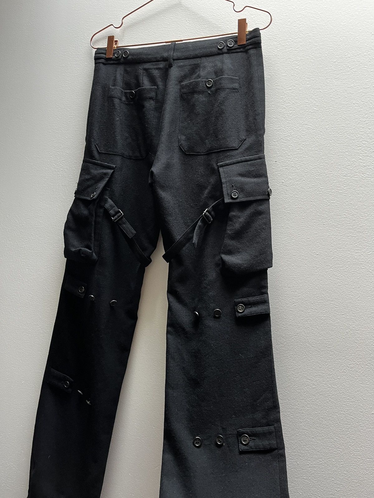 Ann Demeulemeester Ann Demeulemeester FW02 Bondage Cargo Wool Pants Size US 30 / EU 46 - 5 Thumbnail