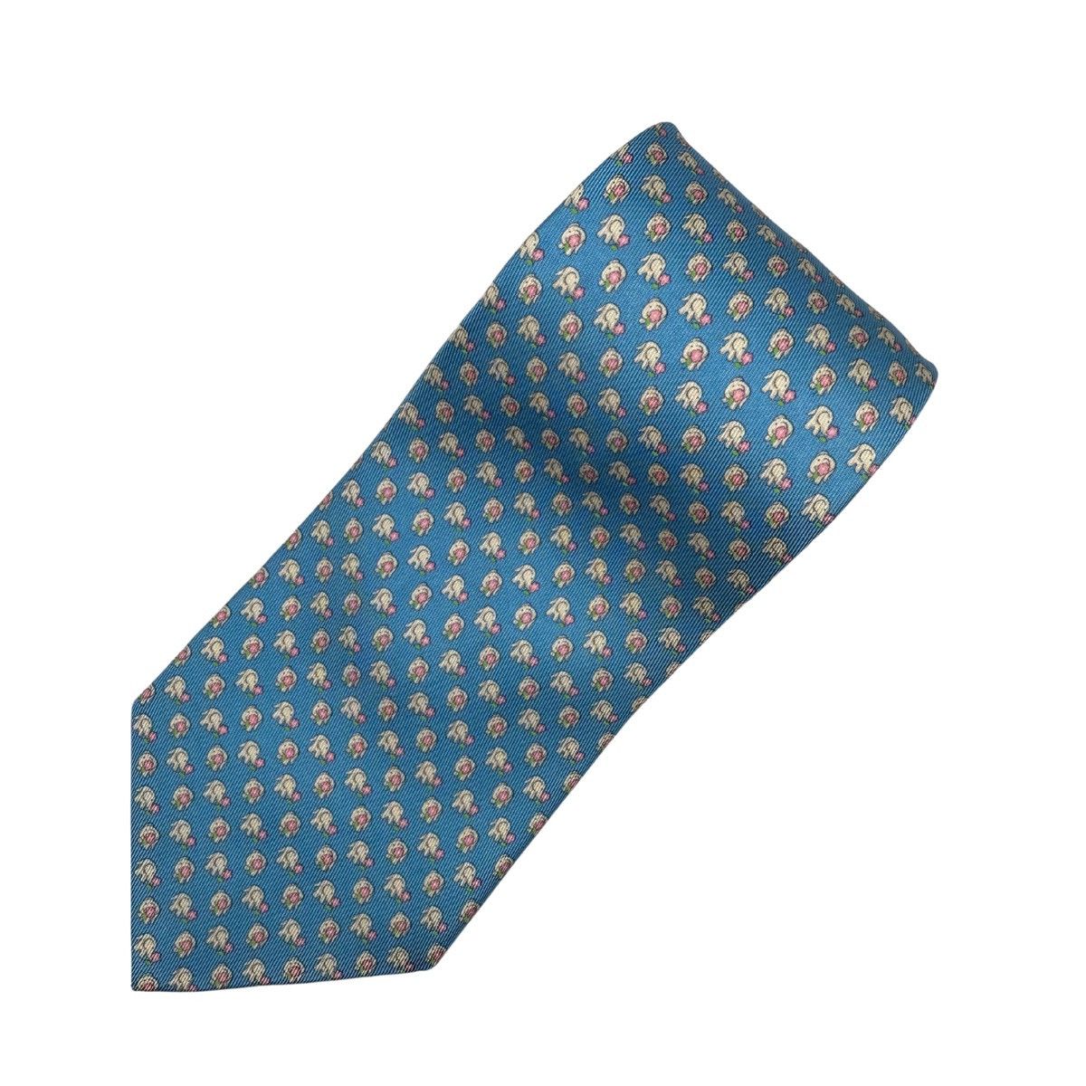 Salvatore Ferragamo Salvatore Ferragamo Silk Tie, Blue, Made in Italy, Like New Size ONE SIZE - 2 Thumbnail