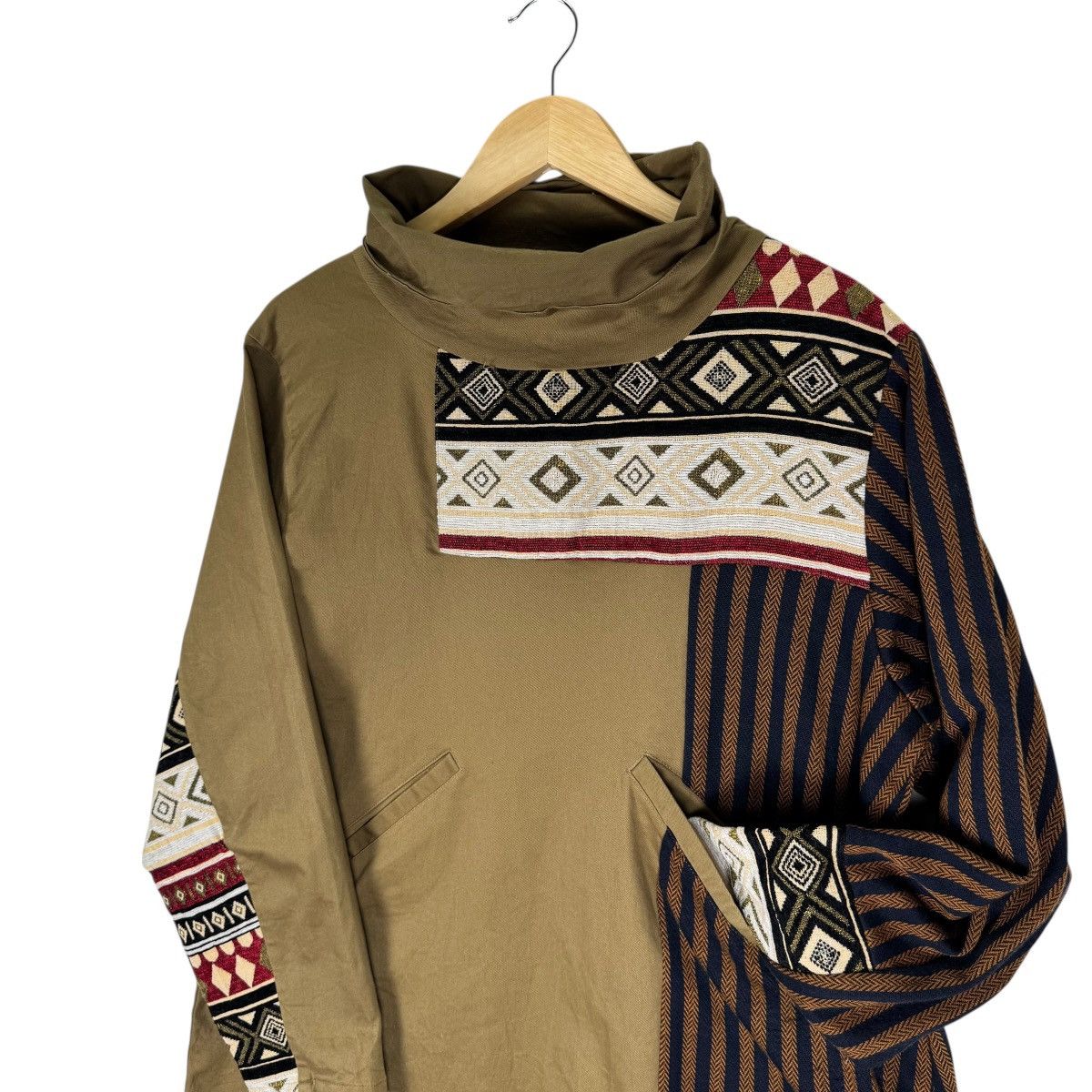 Japanese Brand ☀️ANIMA PATHCHWORK TURTLENECK JUMPER LIKE KAPITAL Size US M / EU 48-50 / 2 - 5 Thumbnail