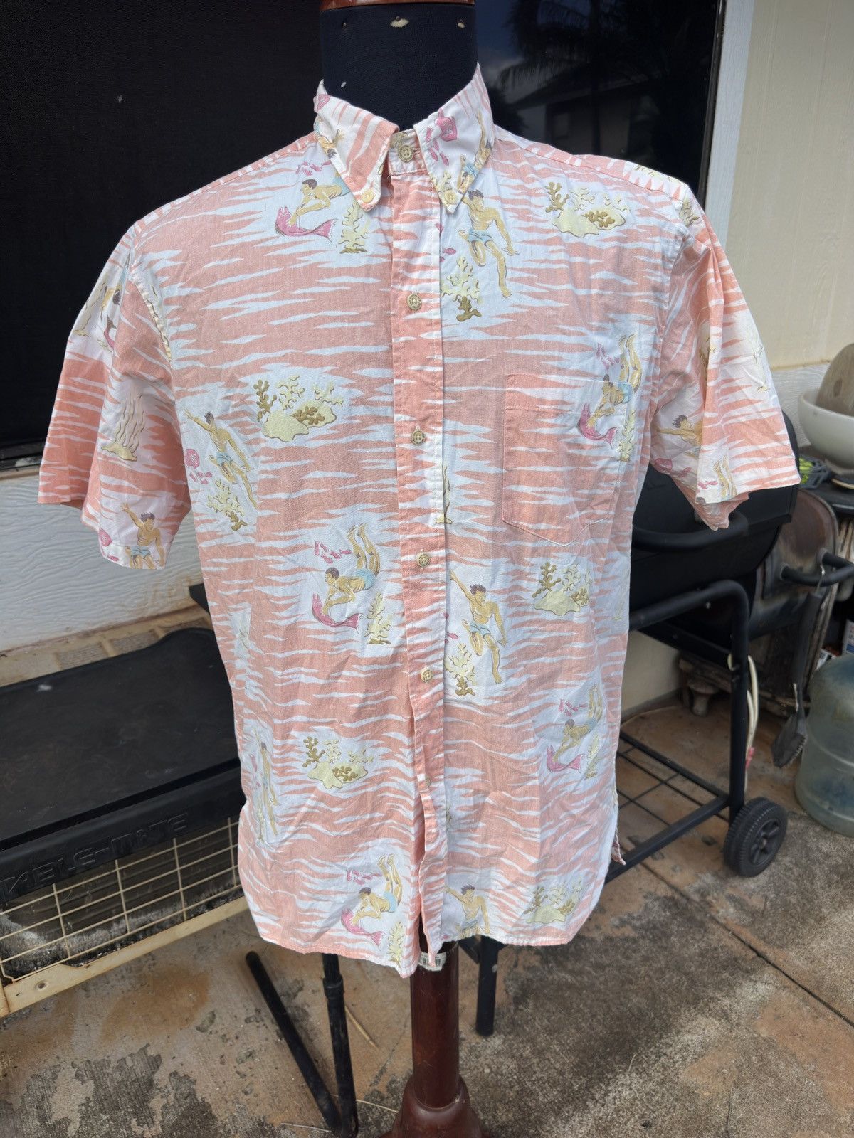 Reyn Spooner PreOwned Reyn Spooner Hawaiian Print Orange Men's M Size US M / EU 48-50 / 2 - 1 Thumbnail