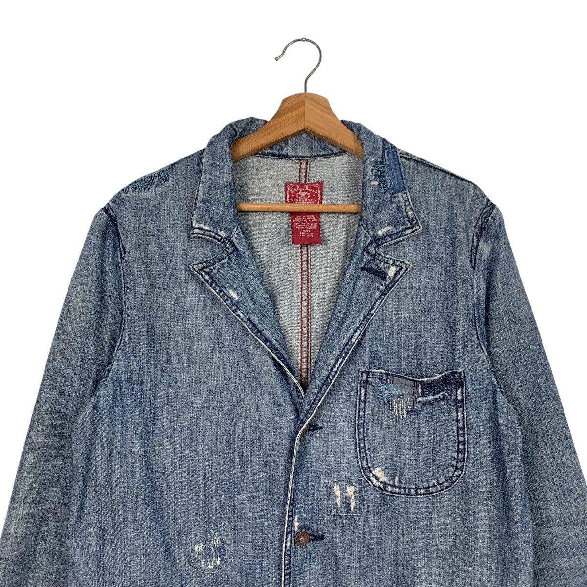 Lucky Brand LUCKY BRAND Trashed Distress Casual Denim Jacket #1665-C74 Size US M / EU 48-50 / 2 - 2 Thumbnail