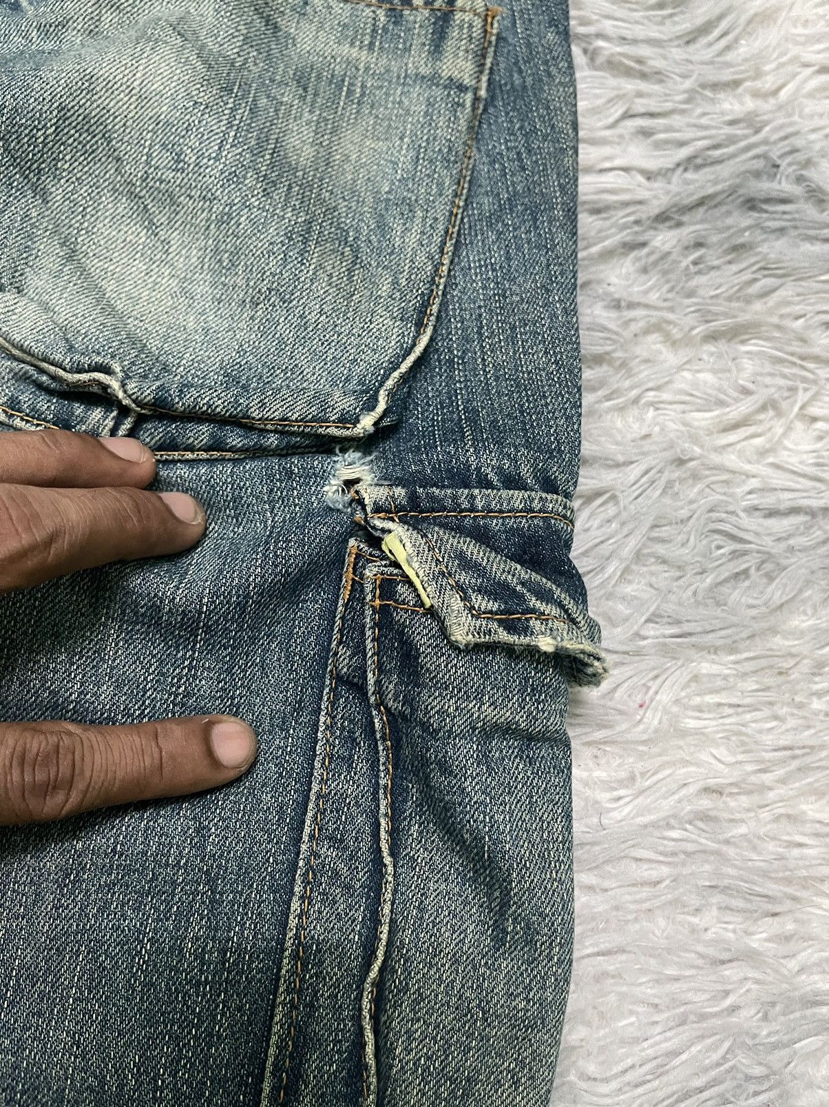 Japanese Brand 60s JOHN BULL RARE 5 POCKET JEANS DISTRESSED Size US 31 - 21 Thumbnail