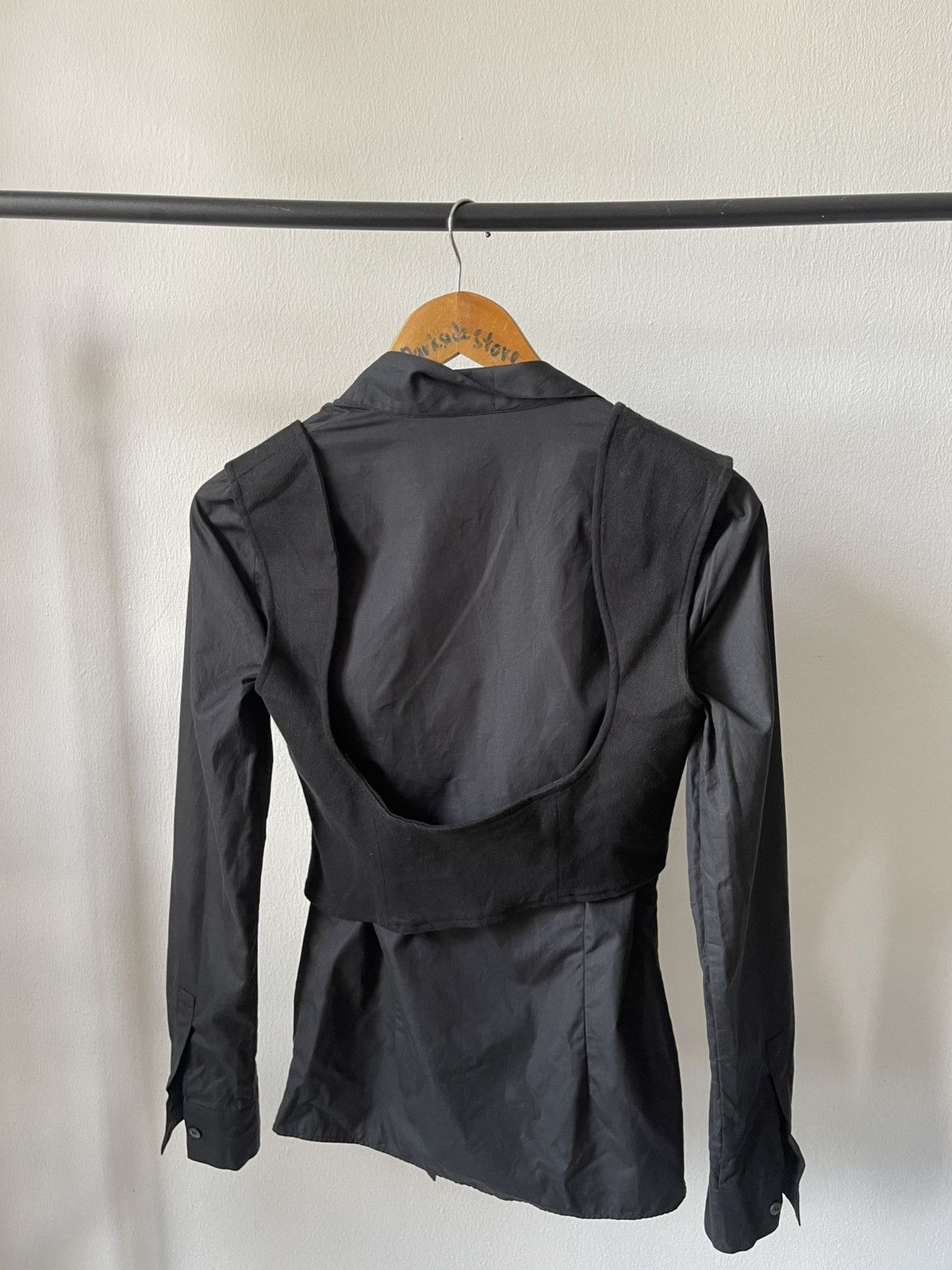 Hussein Chalayan HUSSEIN CHALAYAN 2000S BLACK ASYMMETRICAL AVANT GARDE ZIPPER Size S / US 4 / IT 40 - 10 Thumbnail
