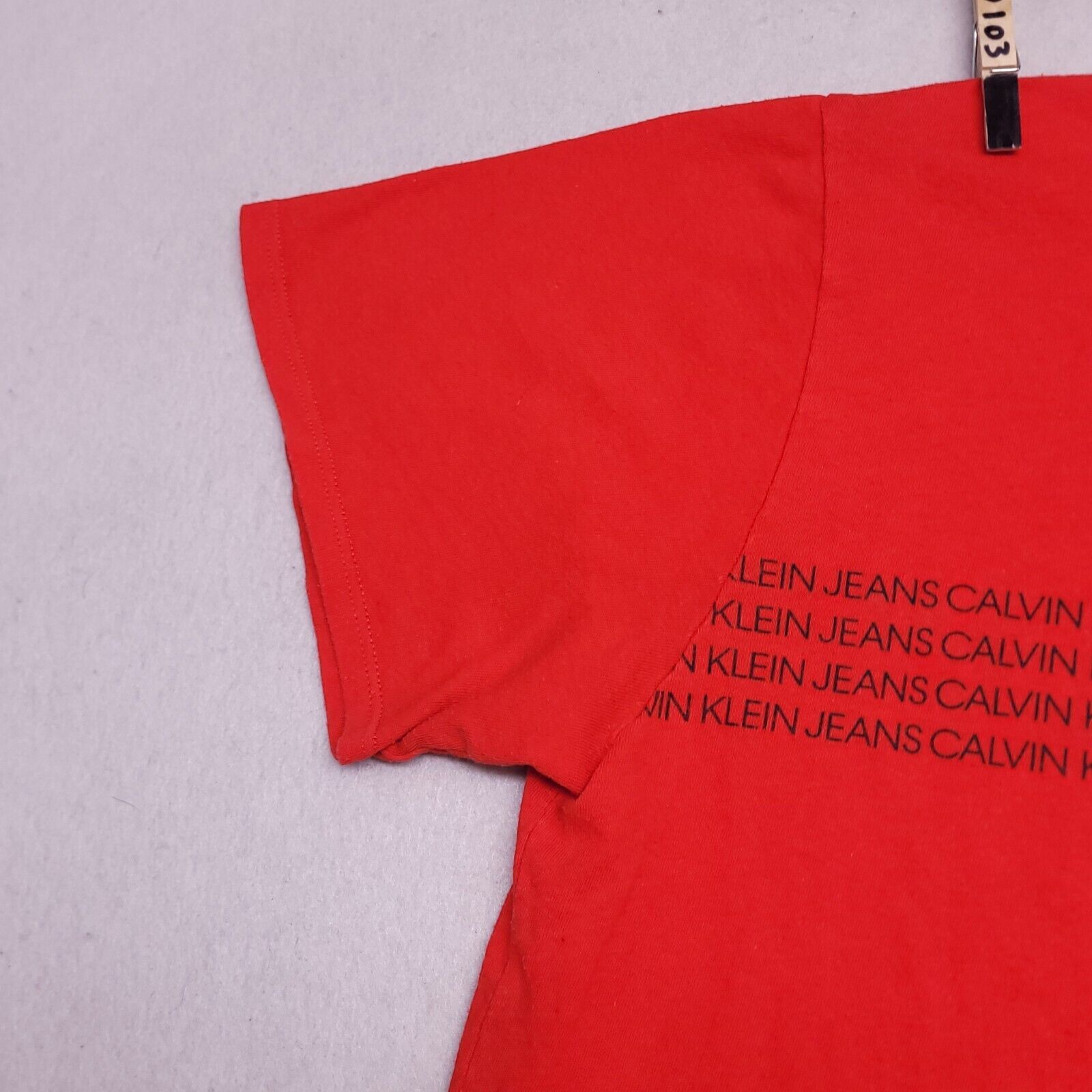 Calvin Klein Calvin Klein Graphic T-Shirt Womens Size Extra Large XL Red Size XL / US 12-14 / IT 48-50 - 5 Thumbnail