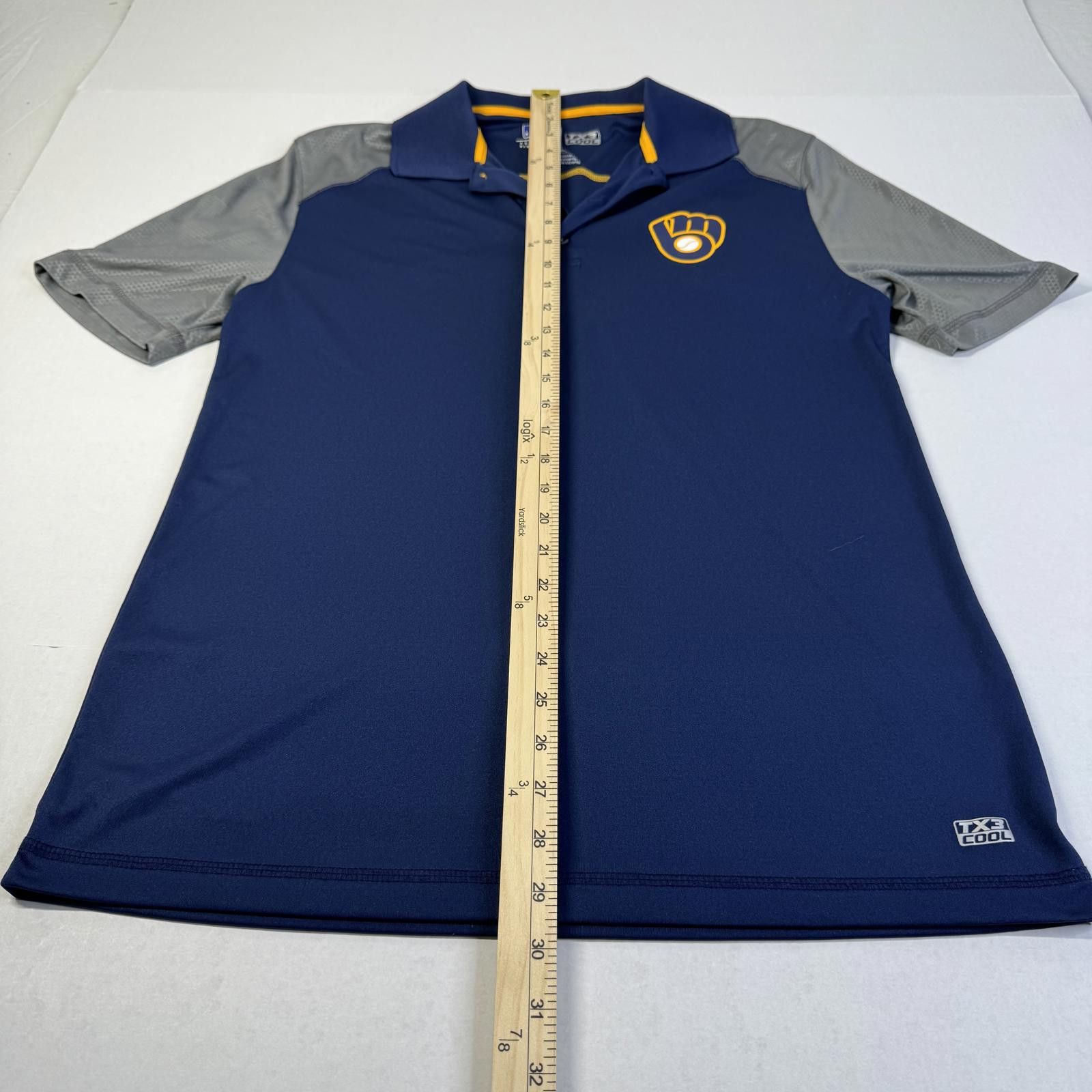 MLB Milwaukee Brewers Men’s T-Shirt TX3 Cool Size M Size ONE SIZE - 7 Thumbnail