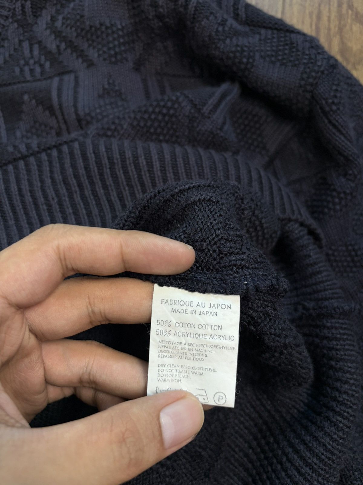 Yohji Yamamoto FREE TAX! Ys for men Patterned Knit Loose Sweater Size US L / EU 52-54 / 3 - 6 Thumbnail