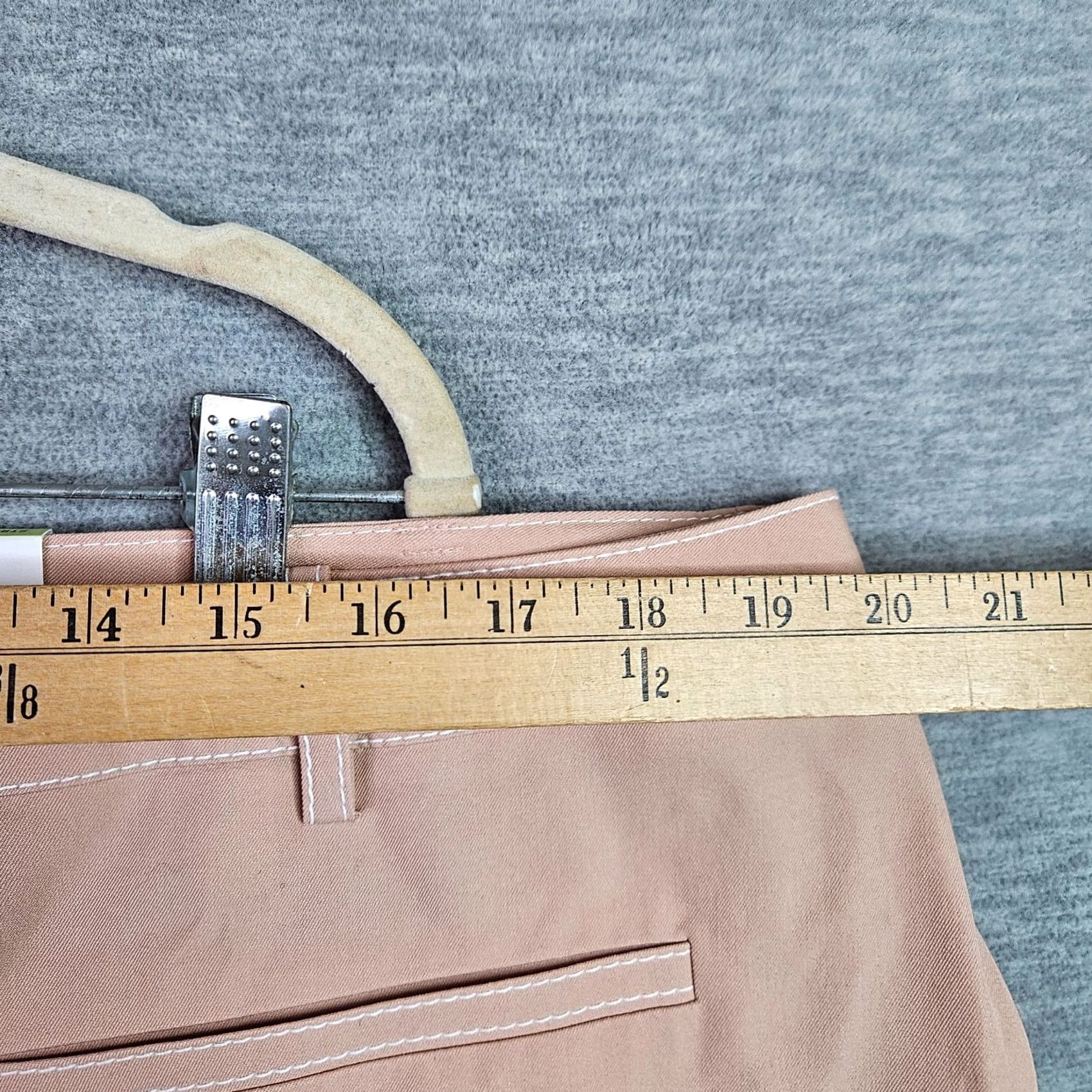 Alfani Alfani Pants Women Plus Size 18W Naked Clay Straight Ankle NWT Career Beige Solid Button Front Modern Fit Mens? Size 40" / US 18 - 7 Thumbnail