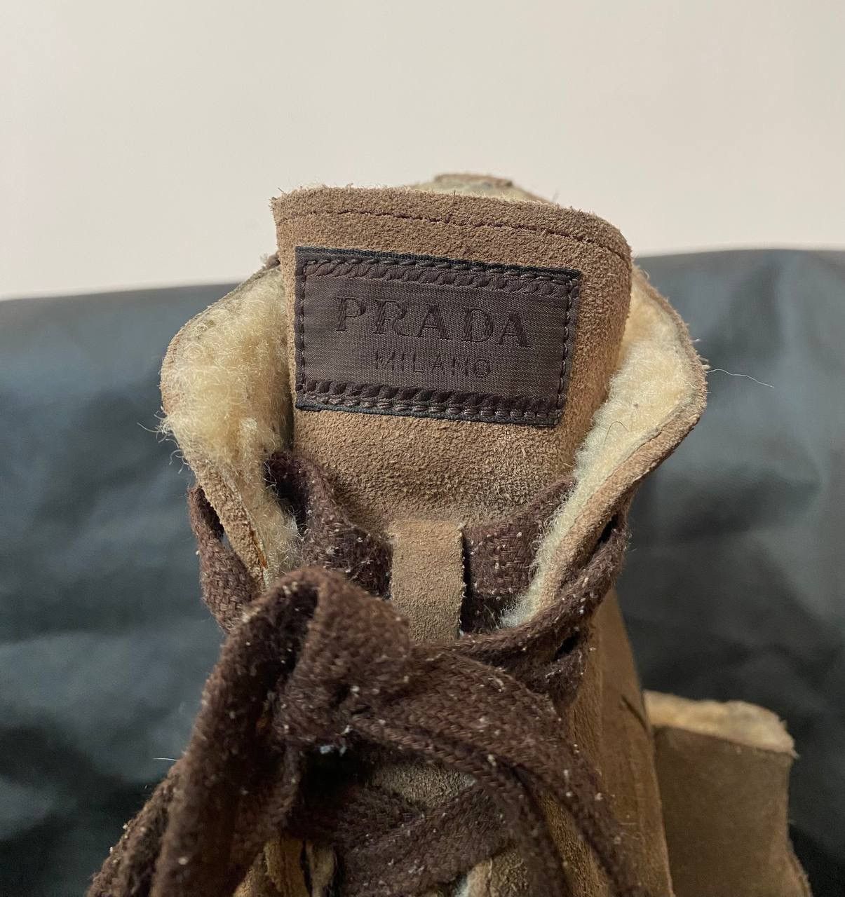 Prada 🔥 PRADA Men Brown Zip Winter Boots Sz. UK 6.5 US 7.5 EU 40.5 Size US 7.5 / EU 40-41 - 8 Thumbnail