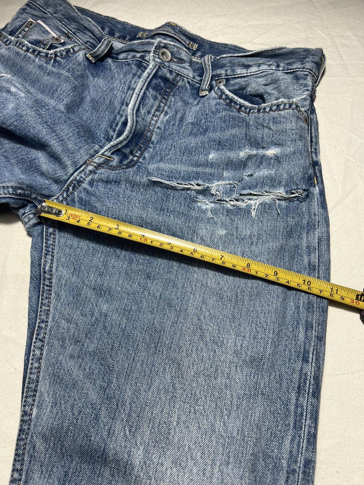 GOA Vintage Goa Selvedge Distressed Denim Size US 31 - 6 Thumbnail