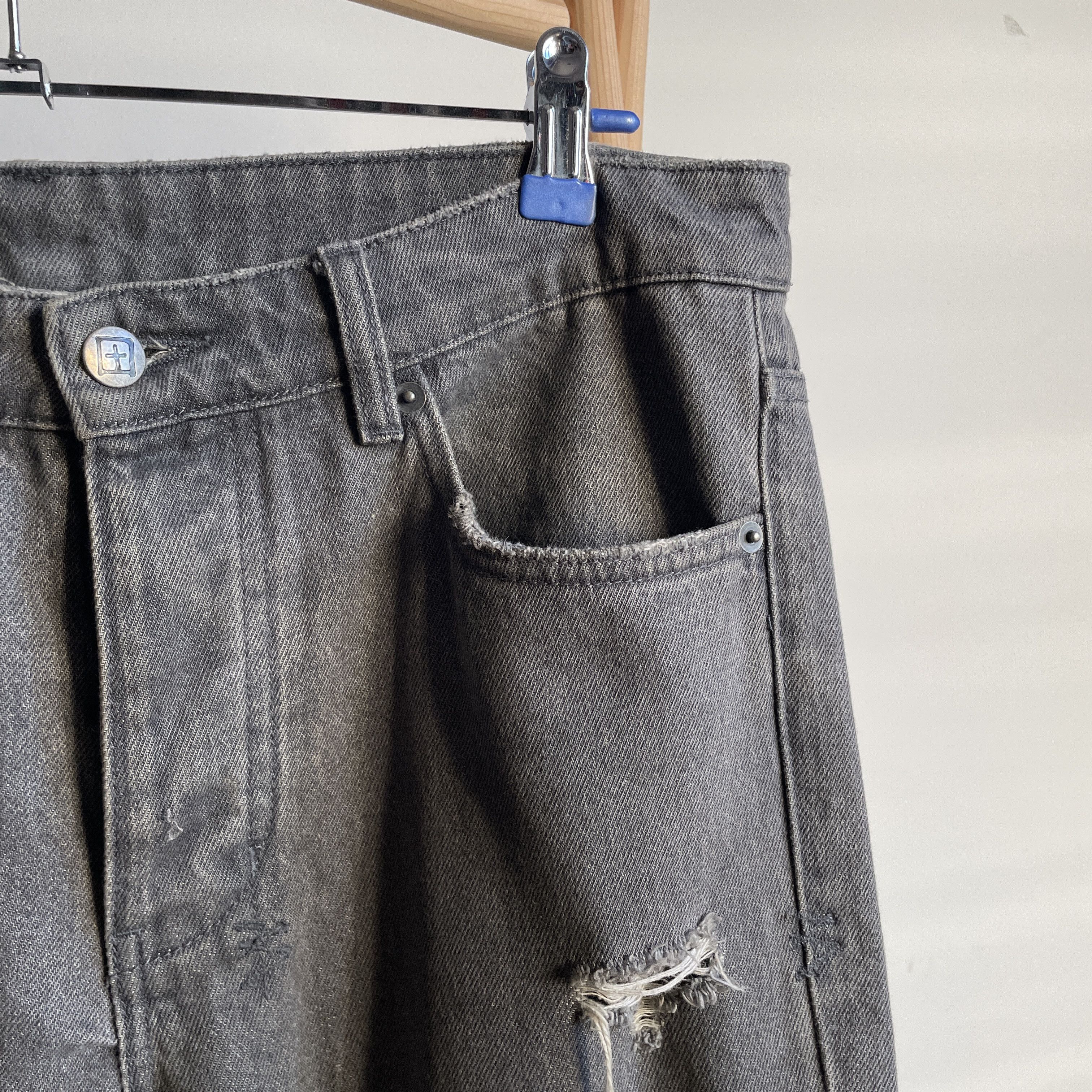 Ksubi Ksubi Chitch Fire Starter Distressed Gray Denim Size 32 Size US 32 / EU 48 - 8 Thumbnail