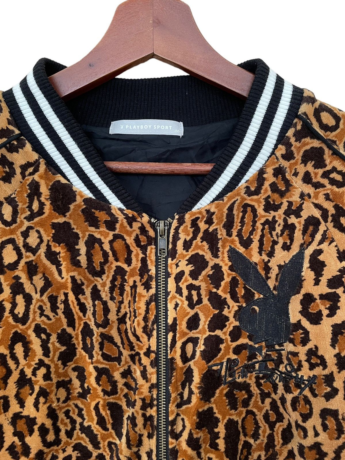 Playboy × Vintage Vintage Brand Playboy Leopard Zipper Jacket 1990s Size US M / EU 48-50 / 2 - 6 Thumbnail