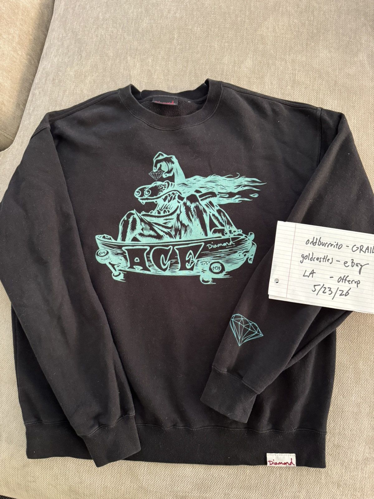 Other 2010 Diamond Supply Co x Ace Trucks black pullover Size US L / EU 52-54 / 3 - 1 Thumbnail