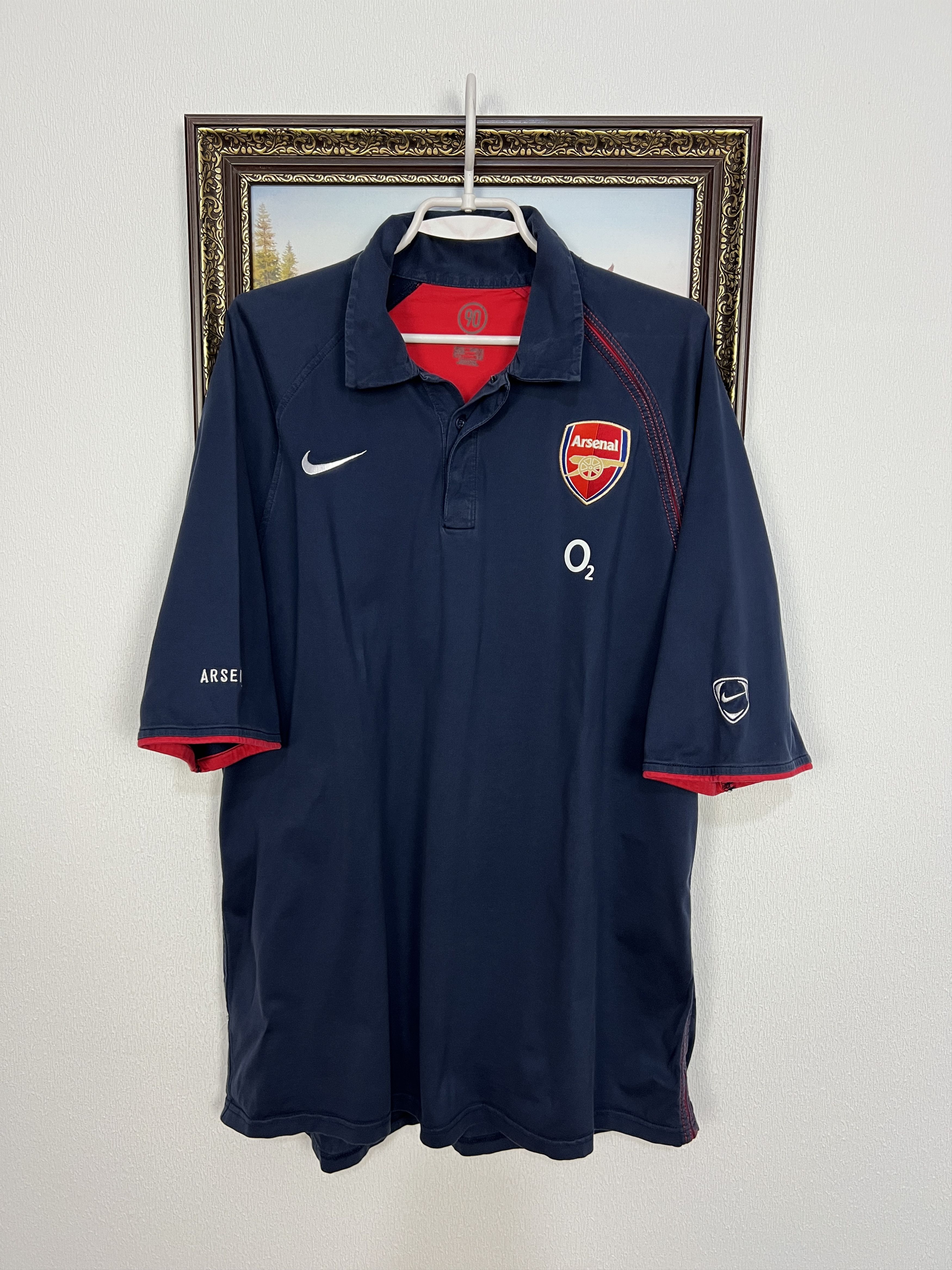 Nike Arsenal o2 Football Polo Shirt Soccer Jersey Gunners 3XL Size US XXL / EU 58 / 5 - 1 Thumbnail