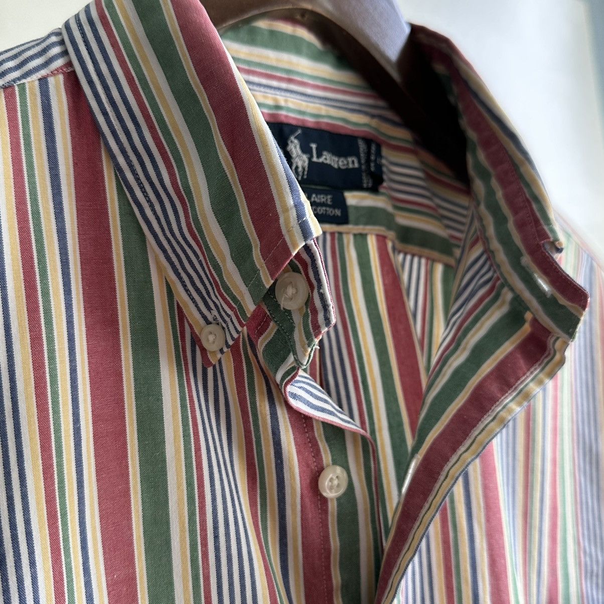 Polo Ralph Lauren × Vintage Vintage 90s Polo Ralph Lauren Striped Short Sleeve Shirt Size US M / EU 48-50 / 2 - 5 Thumbnail