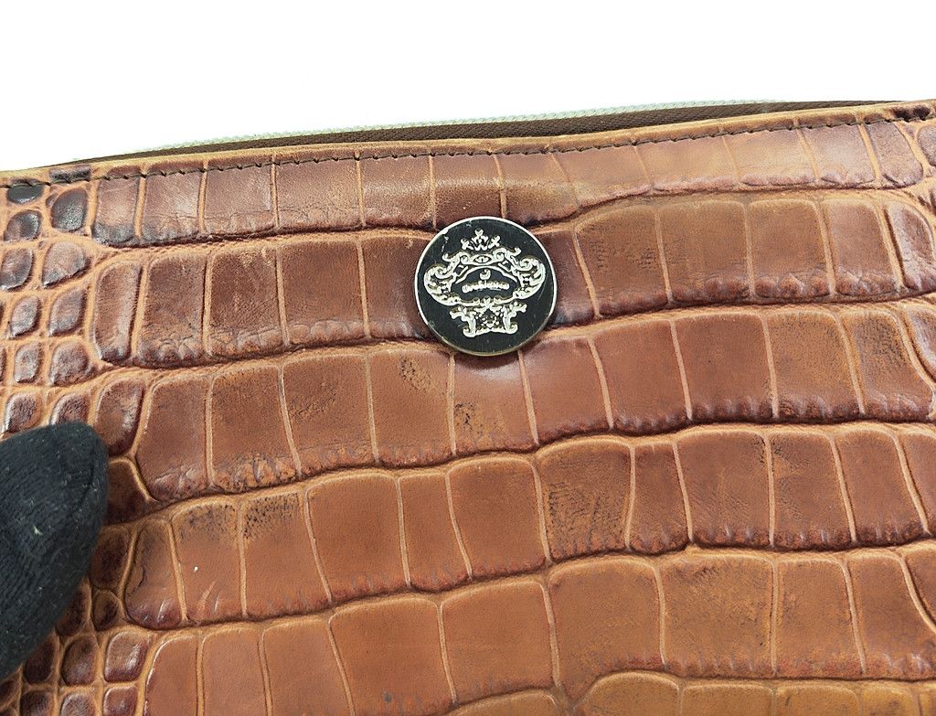 Orobianco OROBIANCO crocs texture leather zipper wallet Size ONE SIZE - 5 Thumbnail