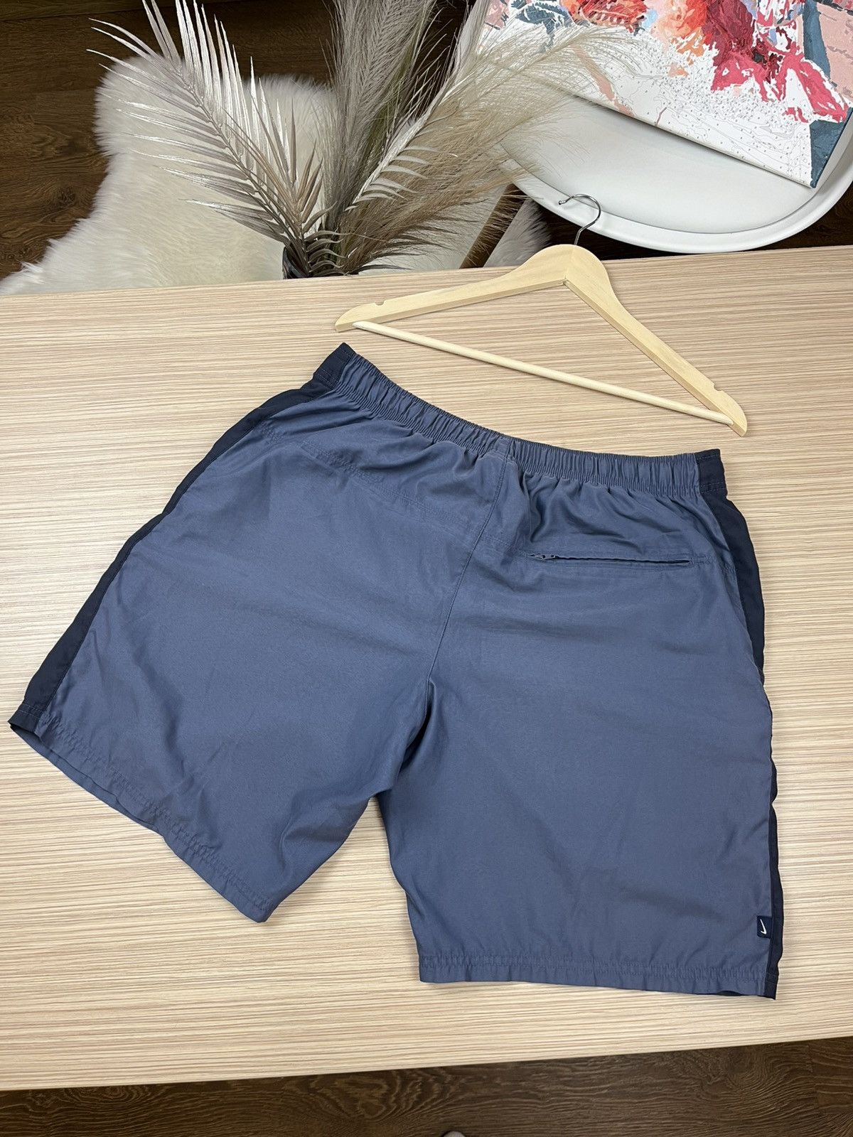 Nike × Nike ACG × Vintage Vintage Nike Navy Shorts Drill Drip Y2K ACG TN Tech Size L Size US 34 / EU 50 - 6 Thumbnail