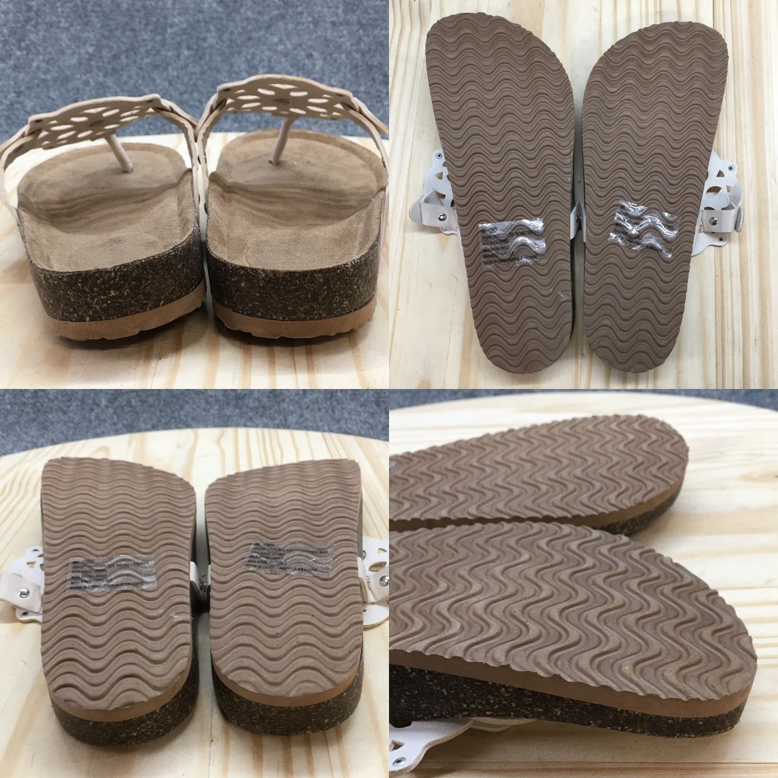Vintage Maurices Sandal Womens 8M Beige Vanessa Medallion Toe Thong Footbed Casual NEW Size US 8 / IT 38 - 8 Thumbnail