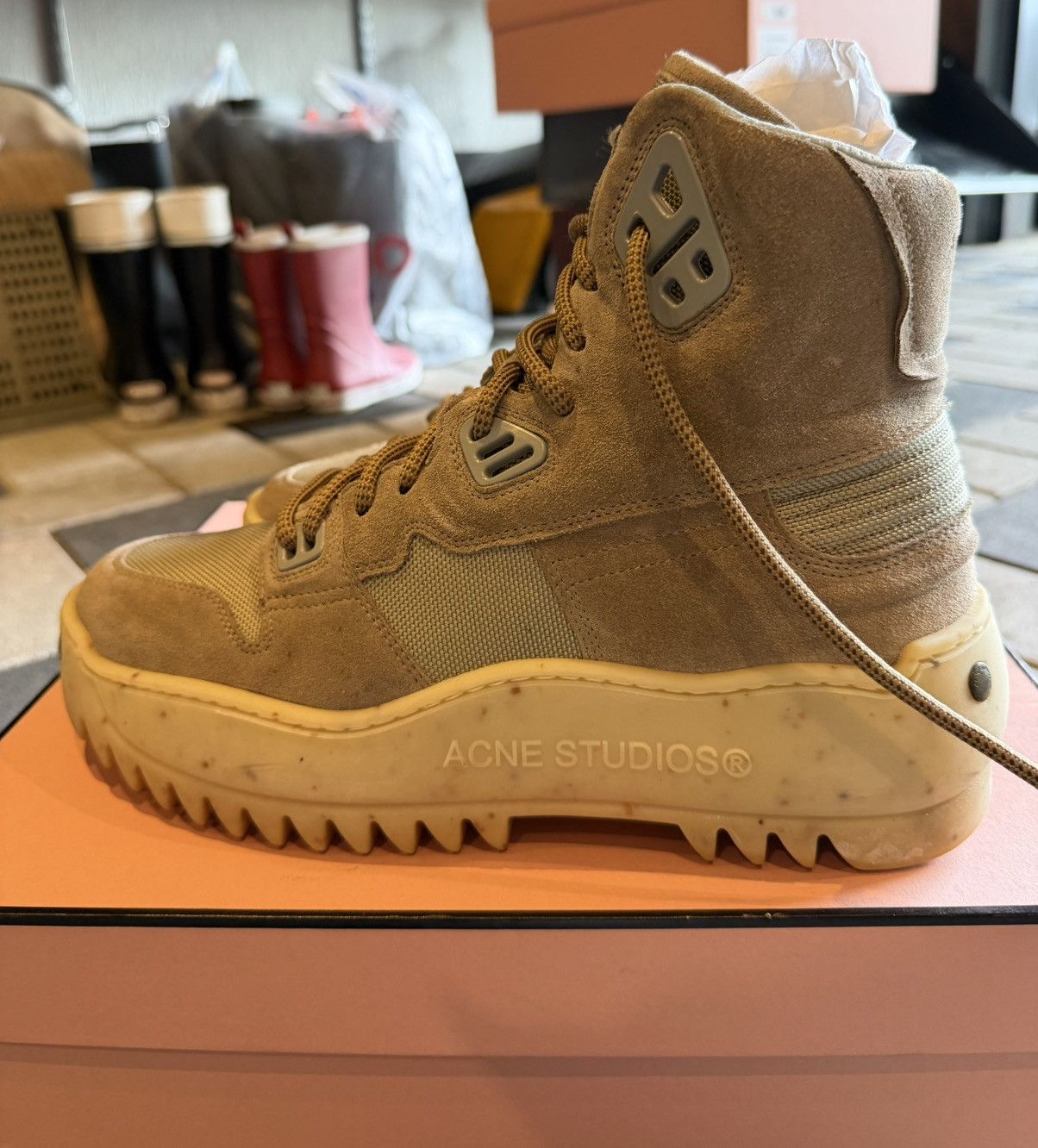 Acne Studios Acne Studios - Nylon and Suede Desert Boots - Neutrals Size US 9.5 / EU 42-43 - 5 Thumbnail