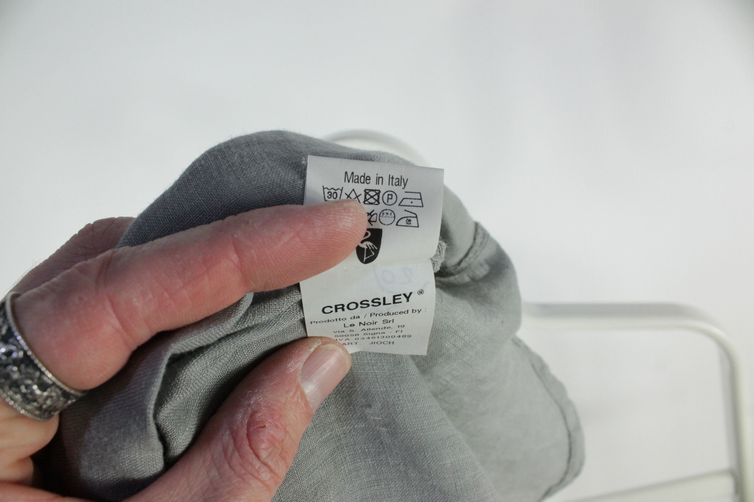 Crossley Crossley Relax Fit Light Gray Linen Casual Shirt Men's Size US M / EU 48-50 / 2 - 8 Thumbnail
