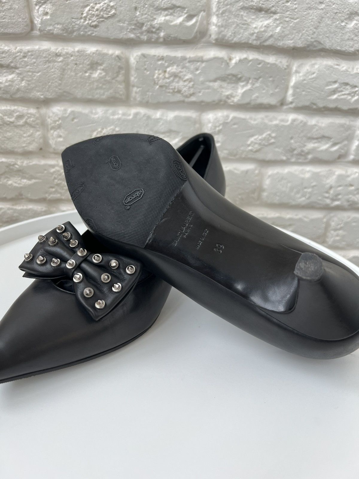 Saint Laurent Paris Saint Laurent Kitten 50 Studdeed Bow Toe Pumps Shoes Size US 9 / IT 39 - 8 Thumbnail