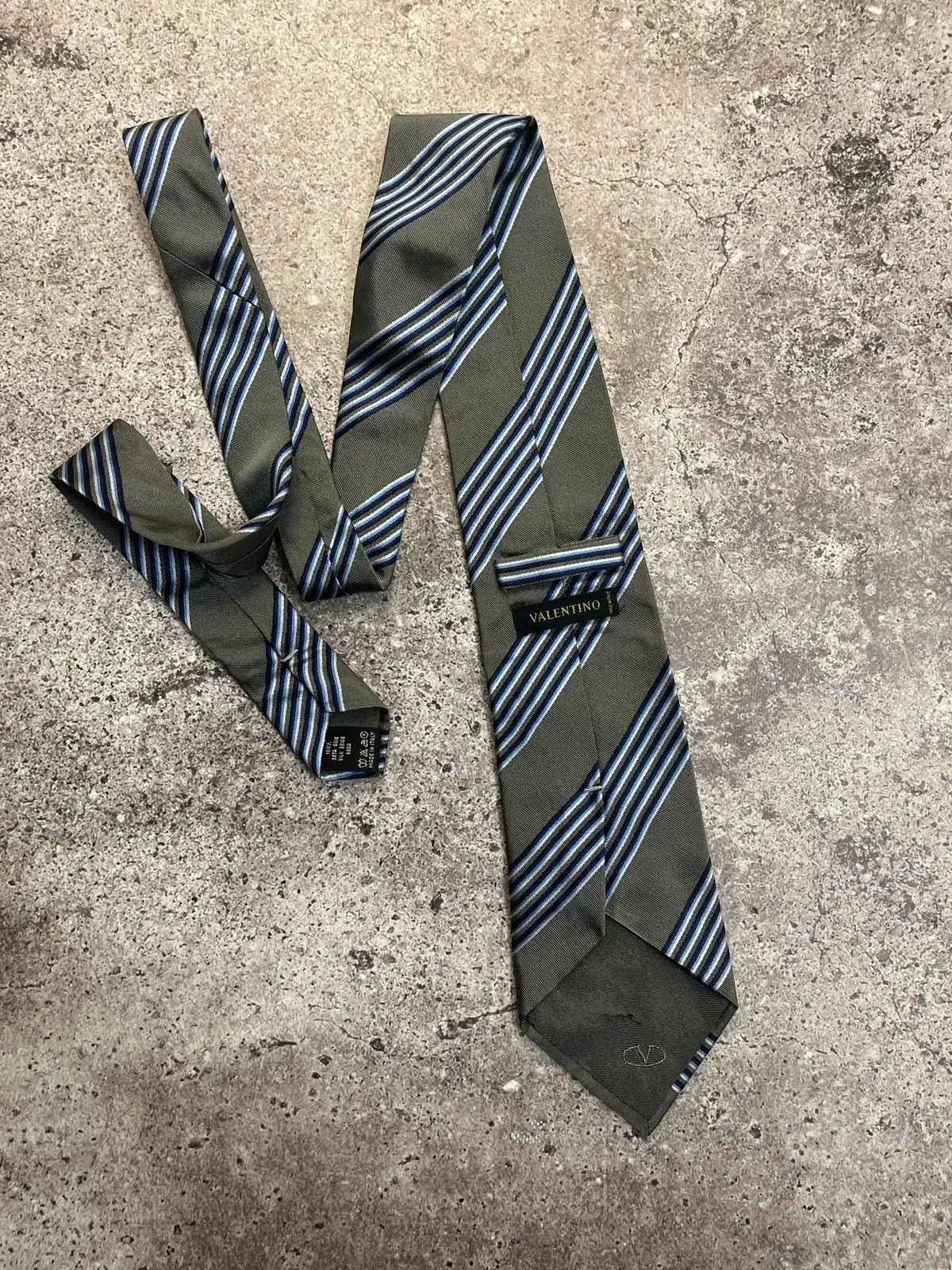 Valentino × Vintage Valentino Vintage Stripped Tie Size ONE SIZE - 2 Thumbnail