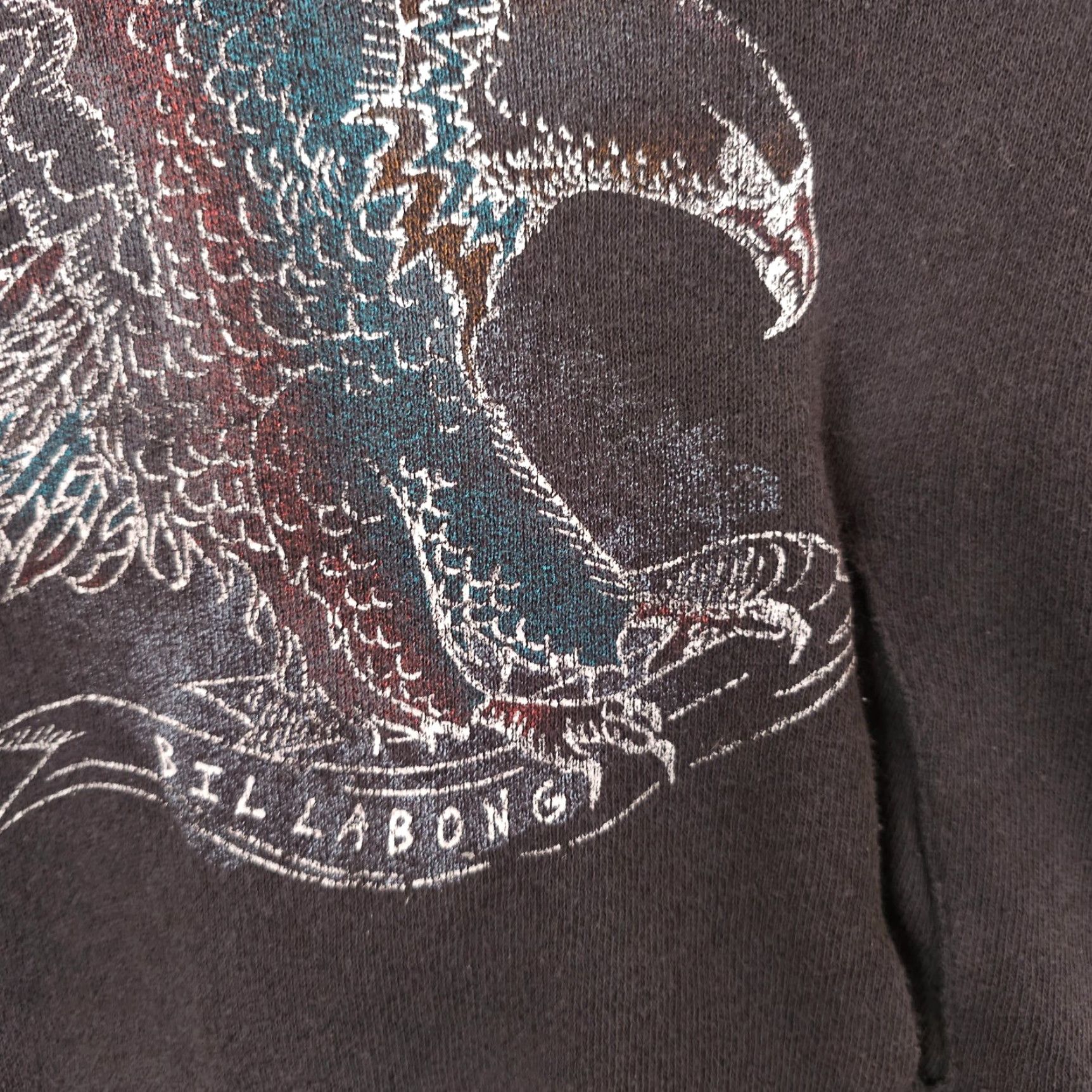 Billabong VINTAGE Billabong Sweatshirt Womens Large Gray Bald Eagle Hawk Designers Closet Size L / US 10 / IT 46 - 4 Thumbnail