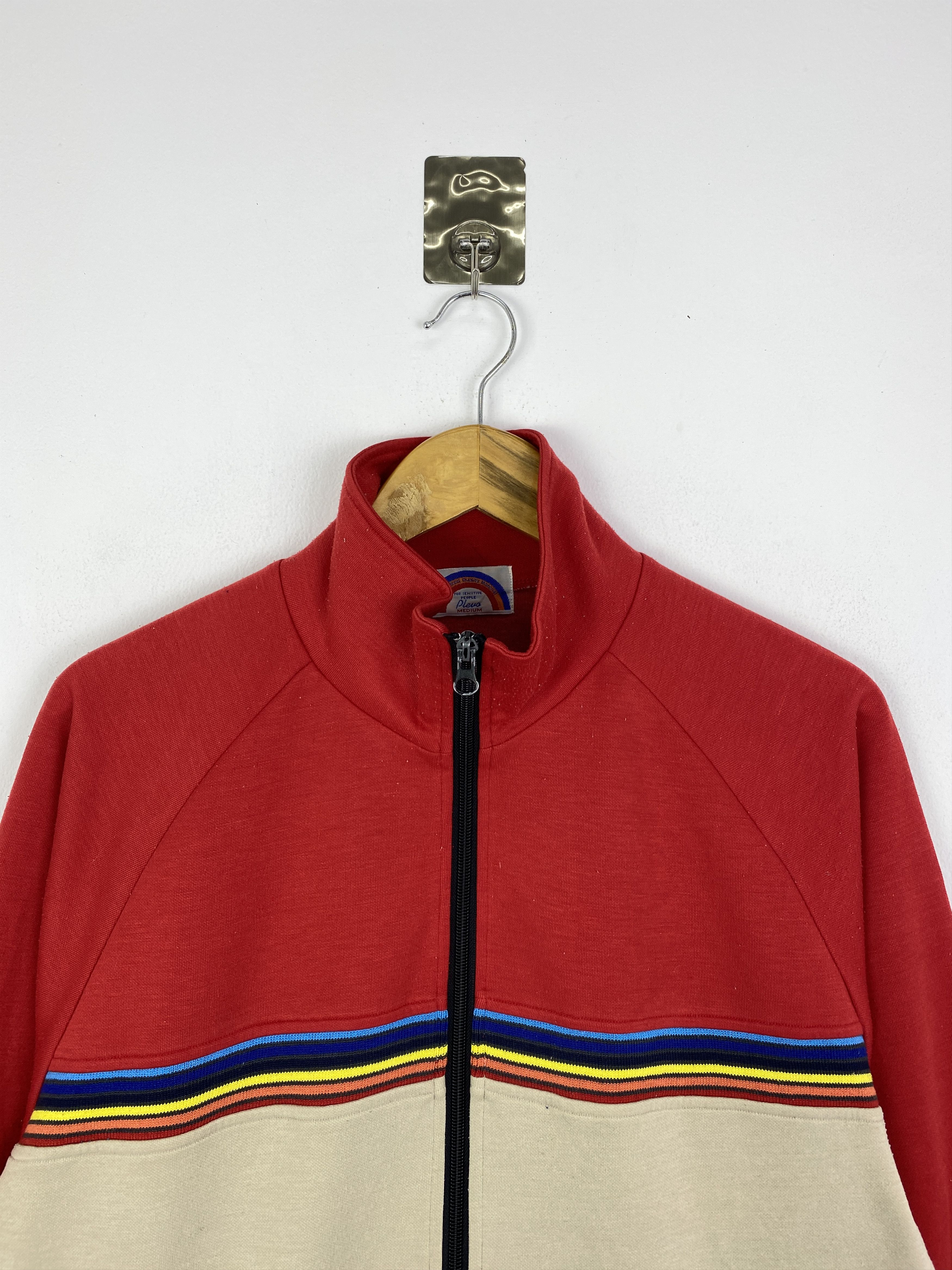 Japanese Brand Vintage 80s Rainbow Zipper Up Sweater J0001 Size US M / EU 48-50 / 2 - 2 Thumbnail
