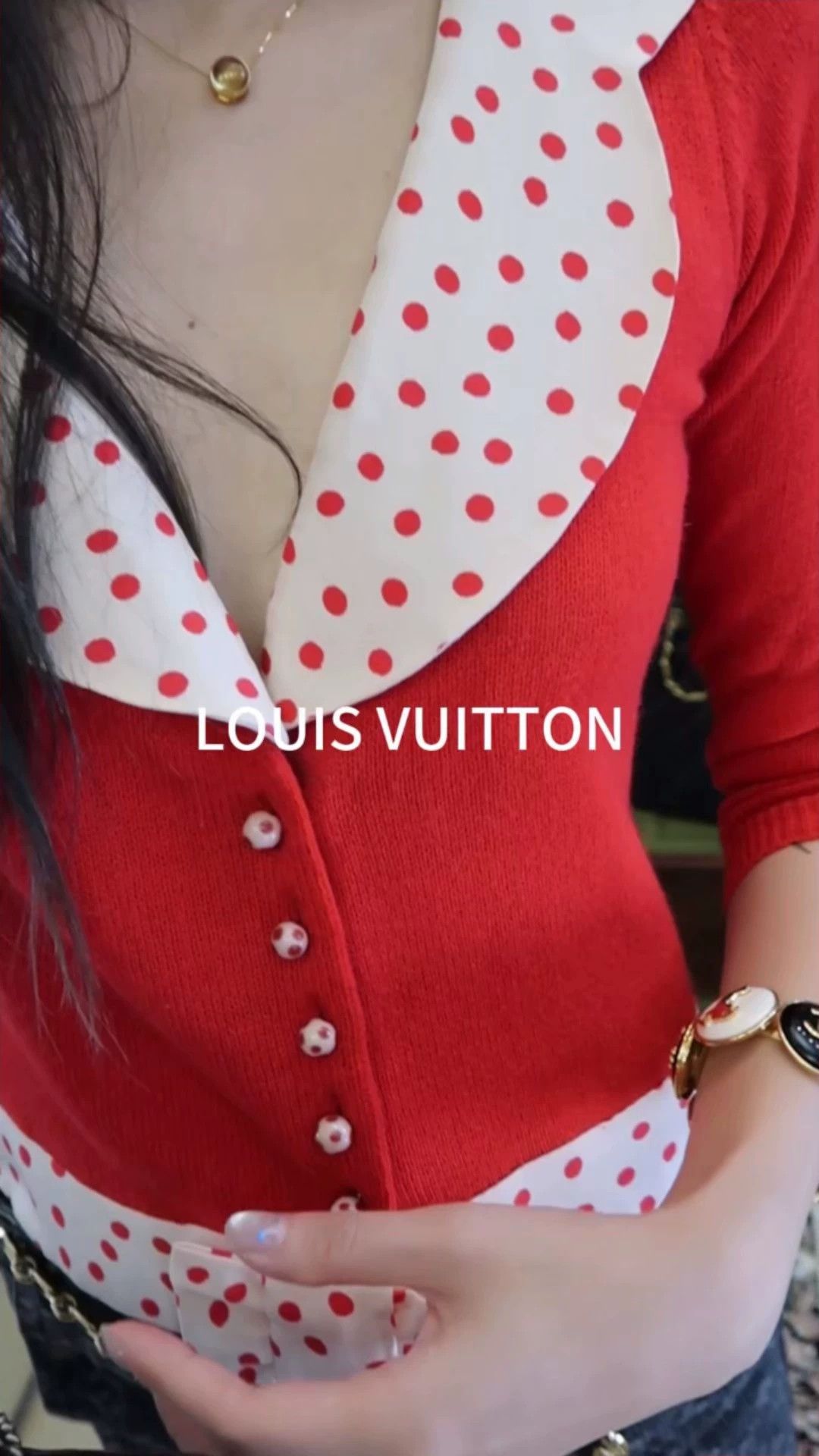 Louis Vuitton LV x Yayoi Kusama Watermelon Red Polka Dot Ladybug Buttons S Size S / US 4 / IT 40 - 1 Thumbnail