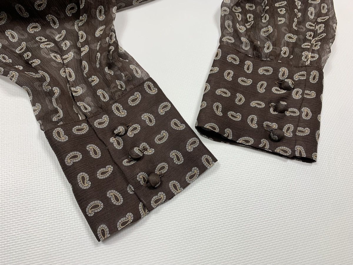 Prada Prada Paisley Print Silk Chiffon Sheer Blouse Brown Size 44 Size S / US 4 / IT 40 - 13 Thumbnail