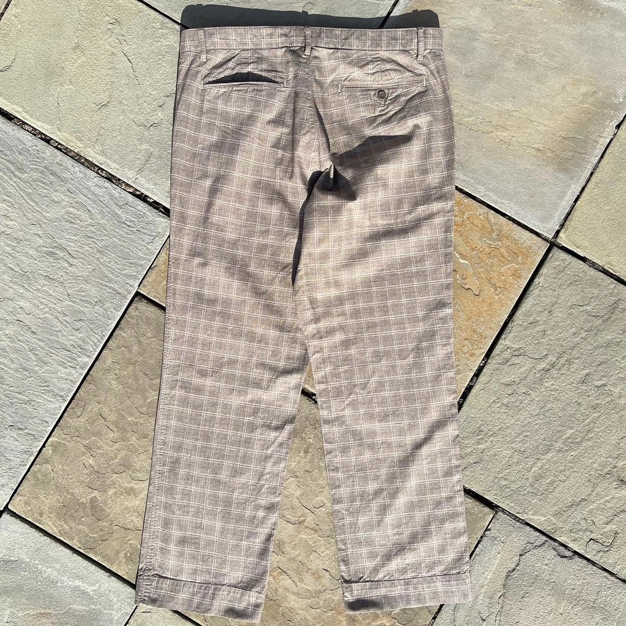 Banana Republic Tan Plaid Pattern Trousers Dress Pants Size US 36 / EU 52 - 4 Thumbnail